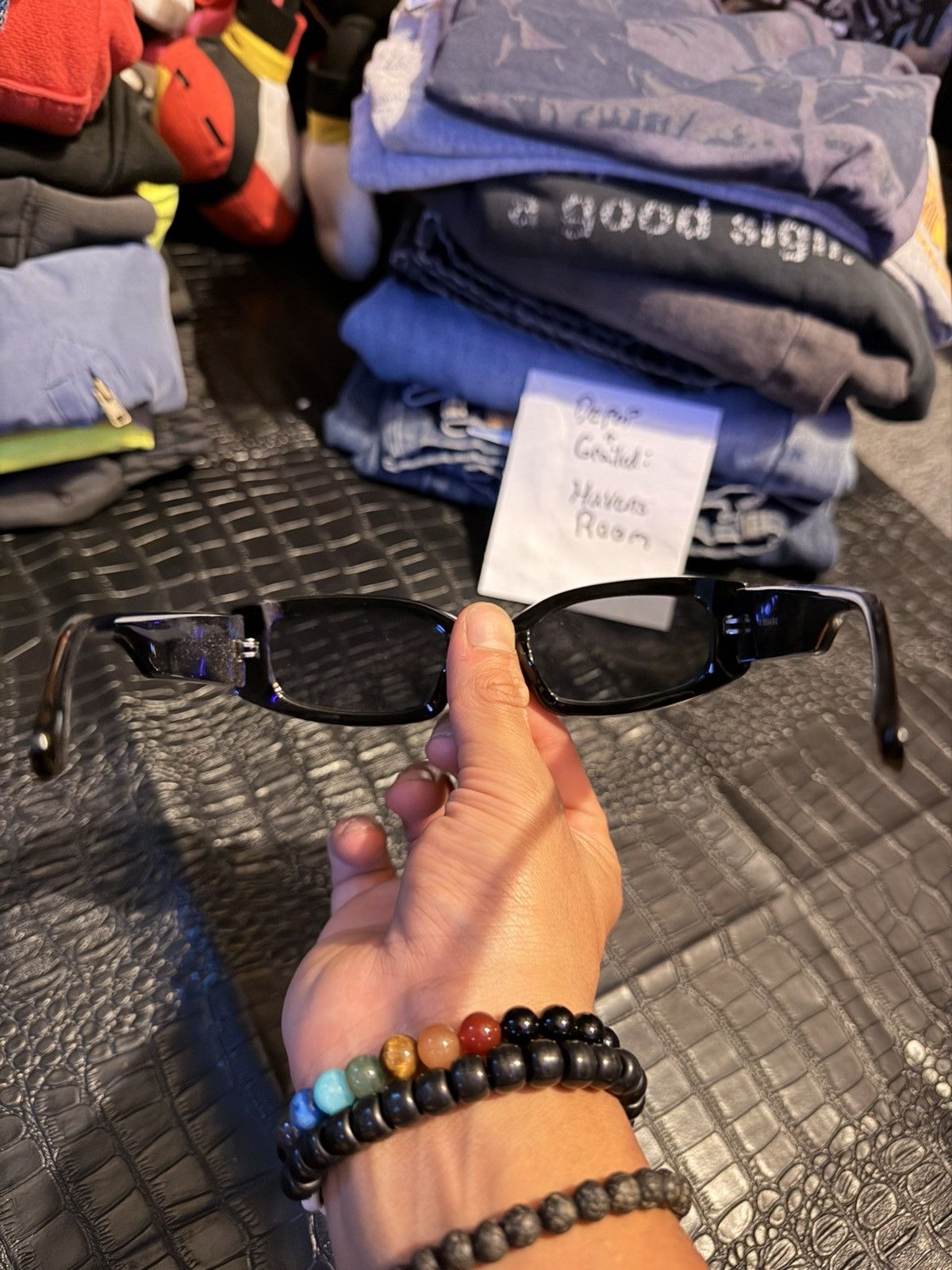 Other Black Rectangular Sunglasses – Minimalist Streetwear Style Size ONE SIZE - 4 Thumbnail