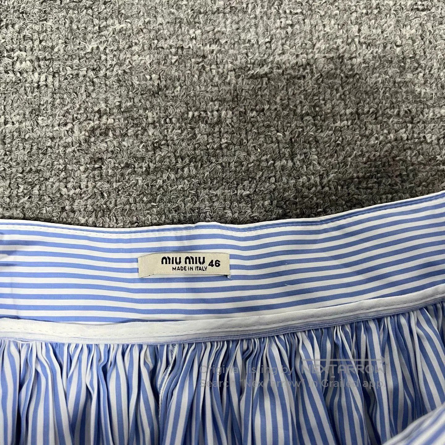 Miu Miu Miu Miu Striped Midi Skirt. Size 28" / US 6 / IT 42 - 4 Thumbnail