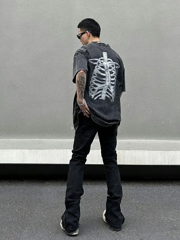 VIBE punk zipper flared jeans Size US 32 / EU 48 - 8 Thumbnail