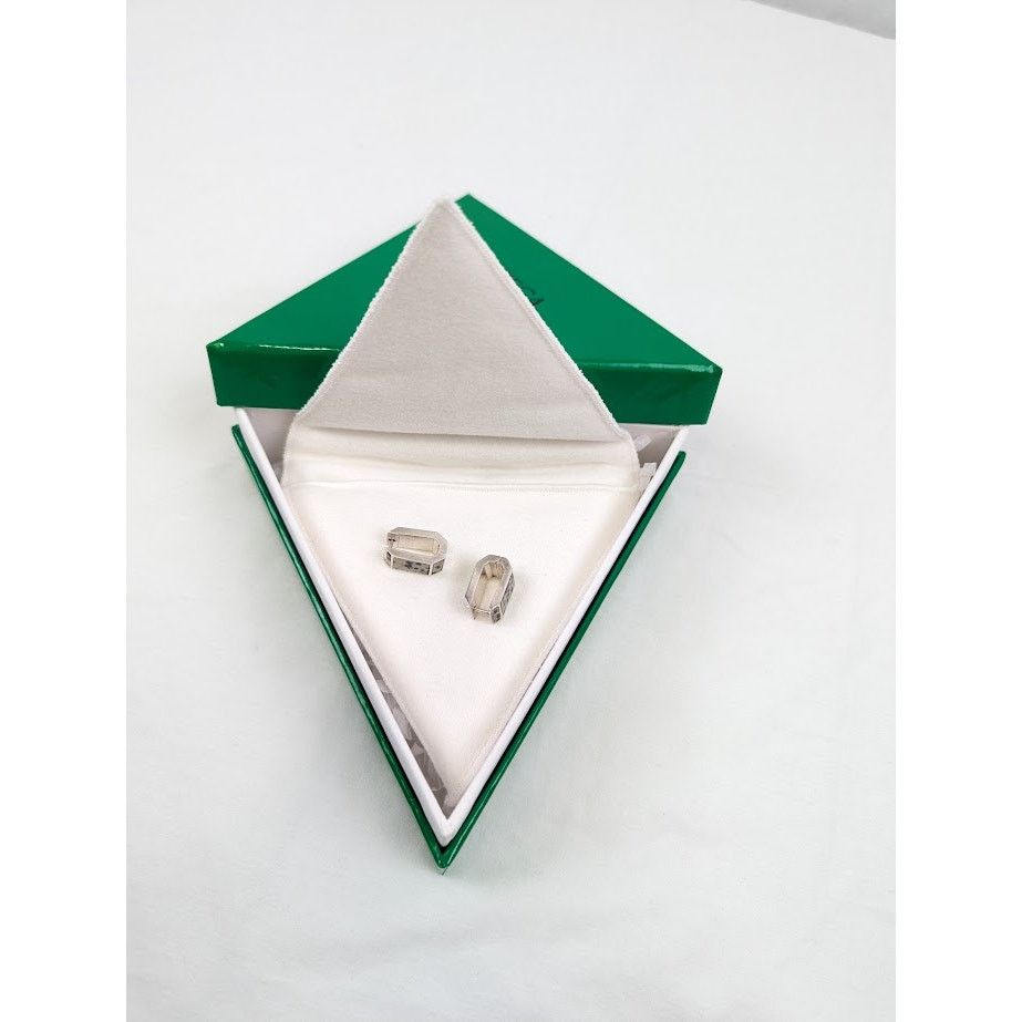 Bottega Veneta o1rshd1 Size: OS / Sterling Dalmatian Earrings in Silver Size ONE SIZE - 18 Thumbnail