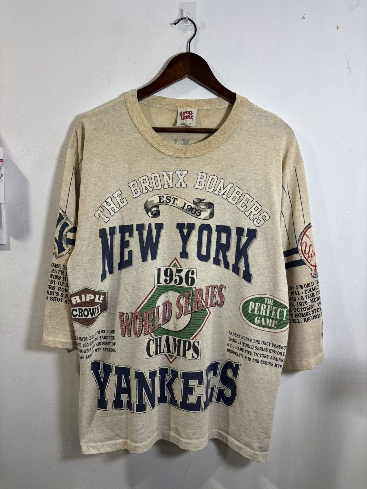 New York Yankees × Vintage Vintage New York Yankees Raglan Shirt Size US L / EU 52-54 / 3 - 1 Thumbnail