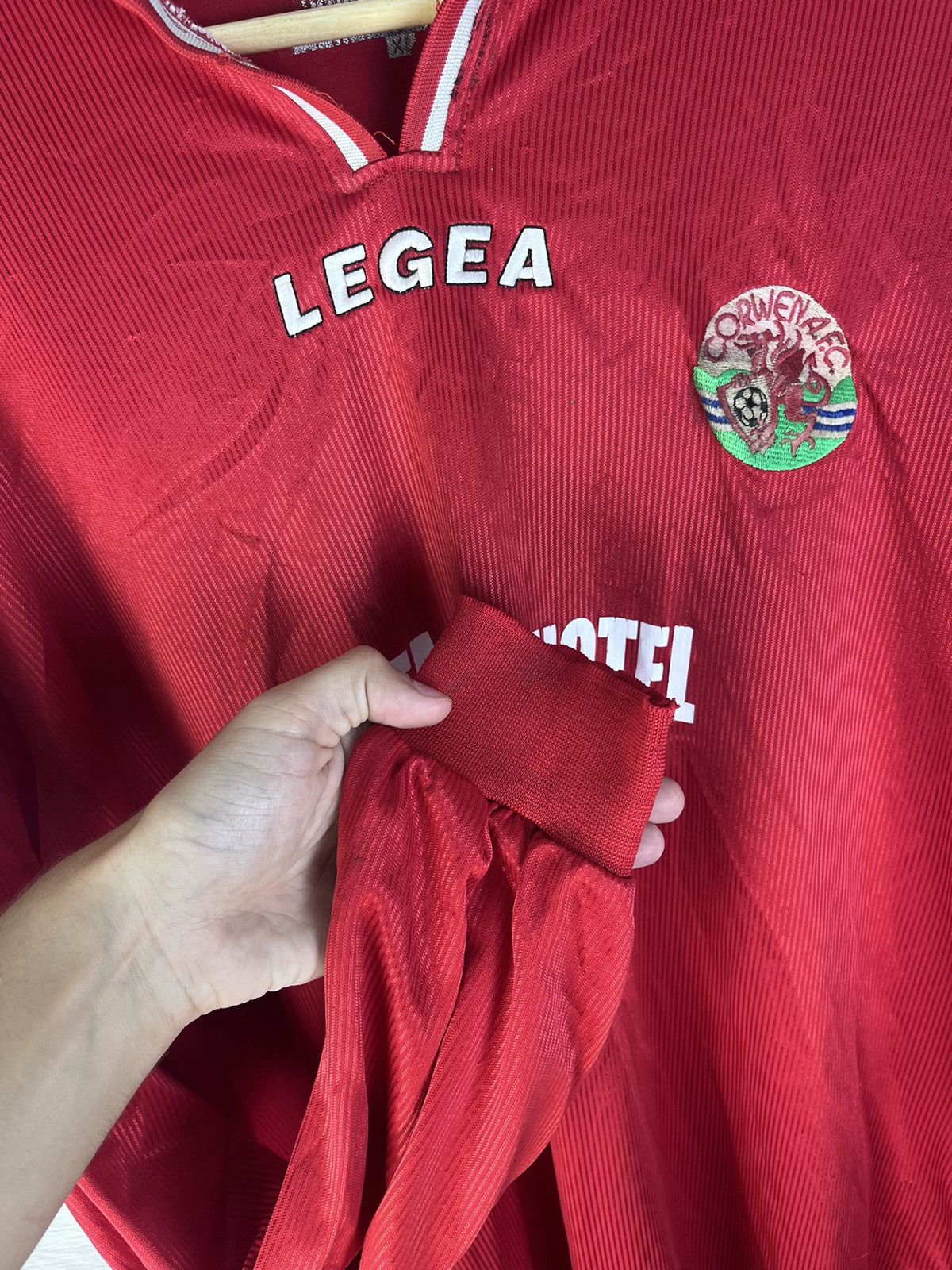 Vintage Vintage mens long sleeve soccer jersey Corwea F.C Jegea Size US XL / EU 56 / 4 - 12 Thumbnail