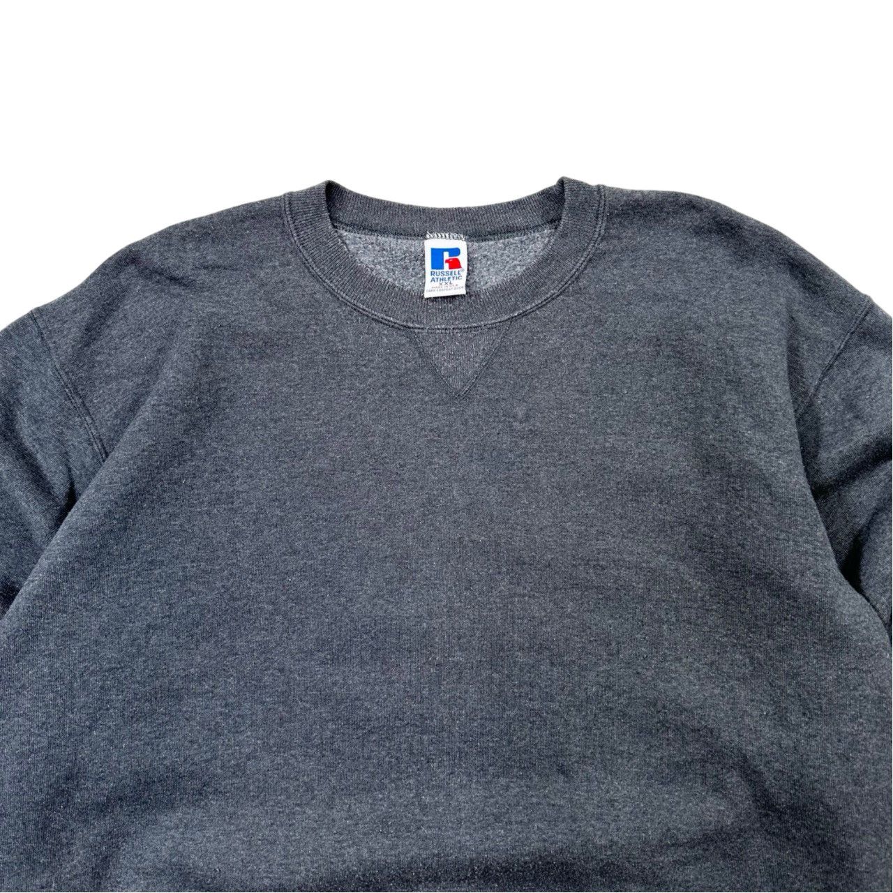 Vintage Vintage 90s Made in USA Jerzees Blank Grey Sweater Size US XXL / EU 58 / 5 - 2 Thumbnail