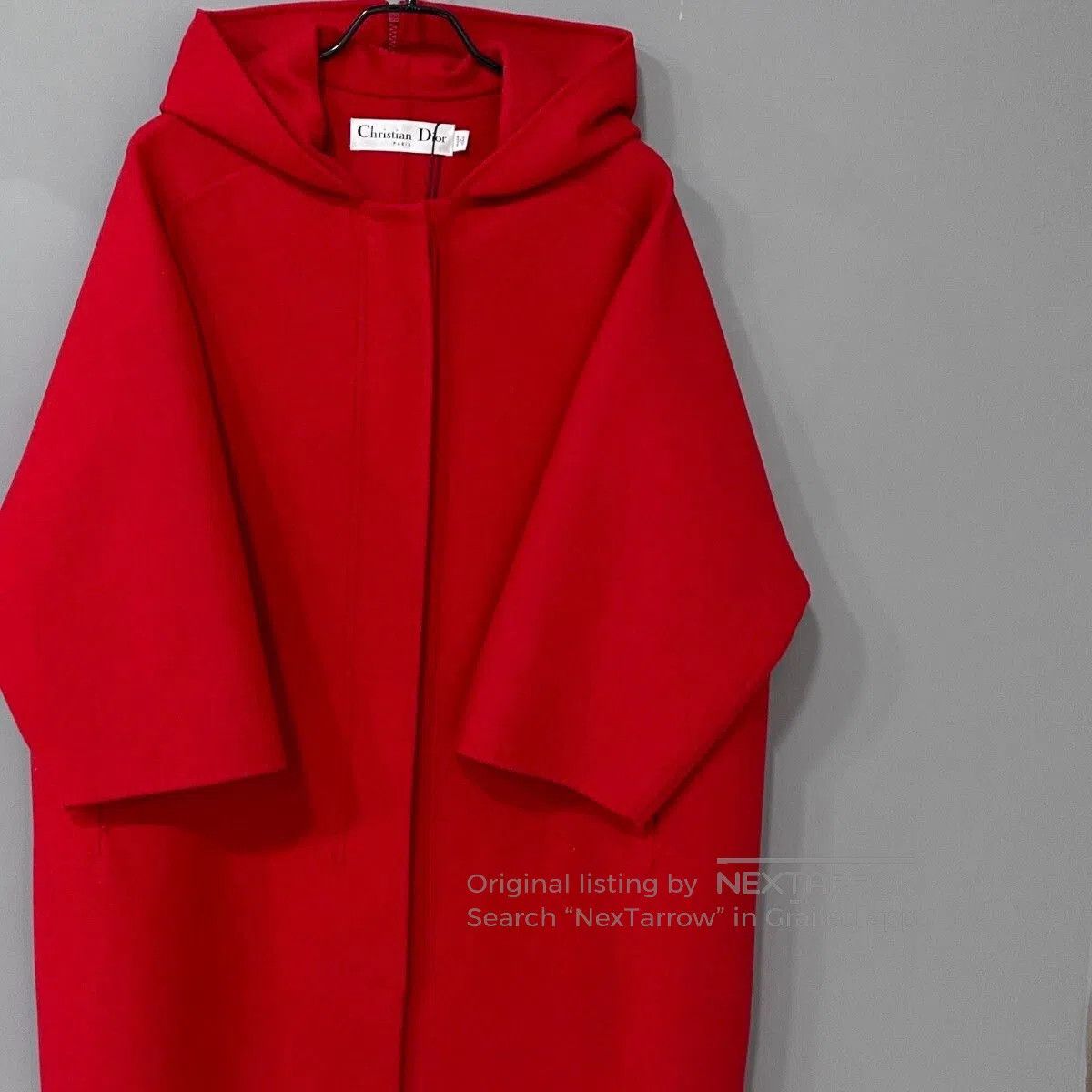 Dior Dior Red Hooded Cape Coat. Size XS / US 0-2 / IT 36-38 - 2 Thumbnail