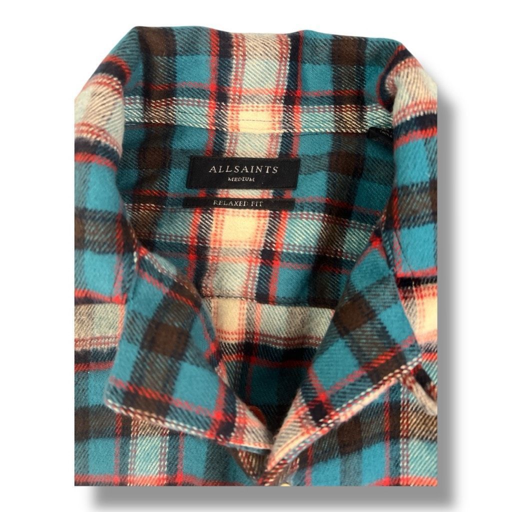 Other All Saints Crayo Long Sleeve Embroidered Checked Flannel Siz Size US M / EU 48-50 / 2 - 3 Thumbnail