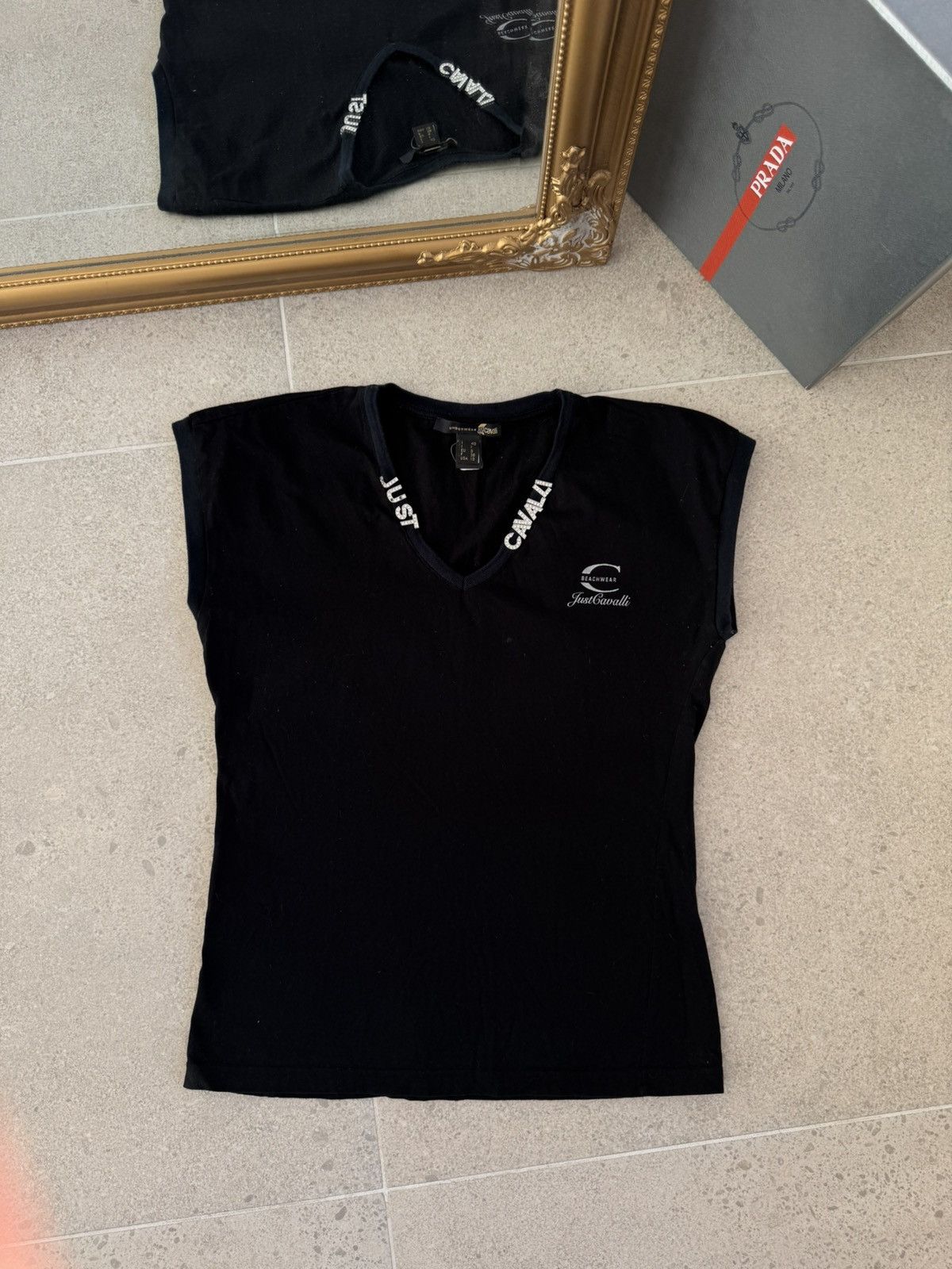 Just Cavalli ‼️ ARCHIVE JUST CAVALLI LUXURY Y2K Avant Garde T SHIRT Size XS / US 0-2 / IT 36-38 - 2 Thumbnail