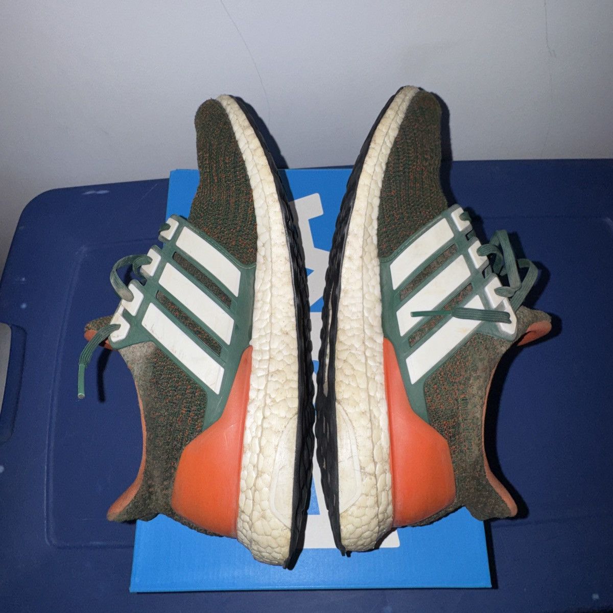Adidas Adidas UltraBoost 4.0 Miami Hurricanes Color Way Size US 12 / EU 45 - 7 Thumbnail