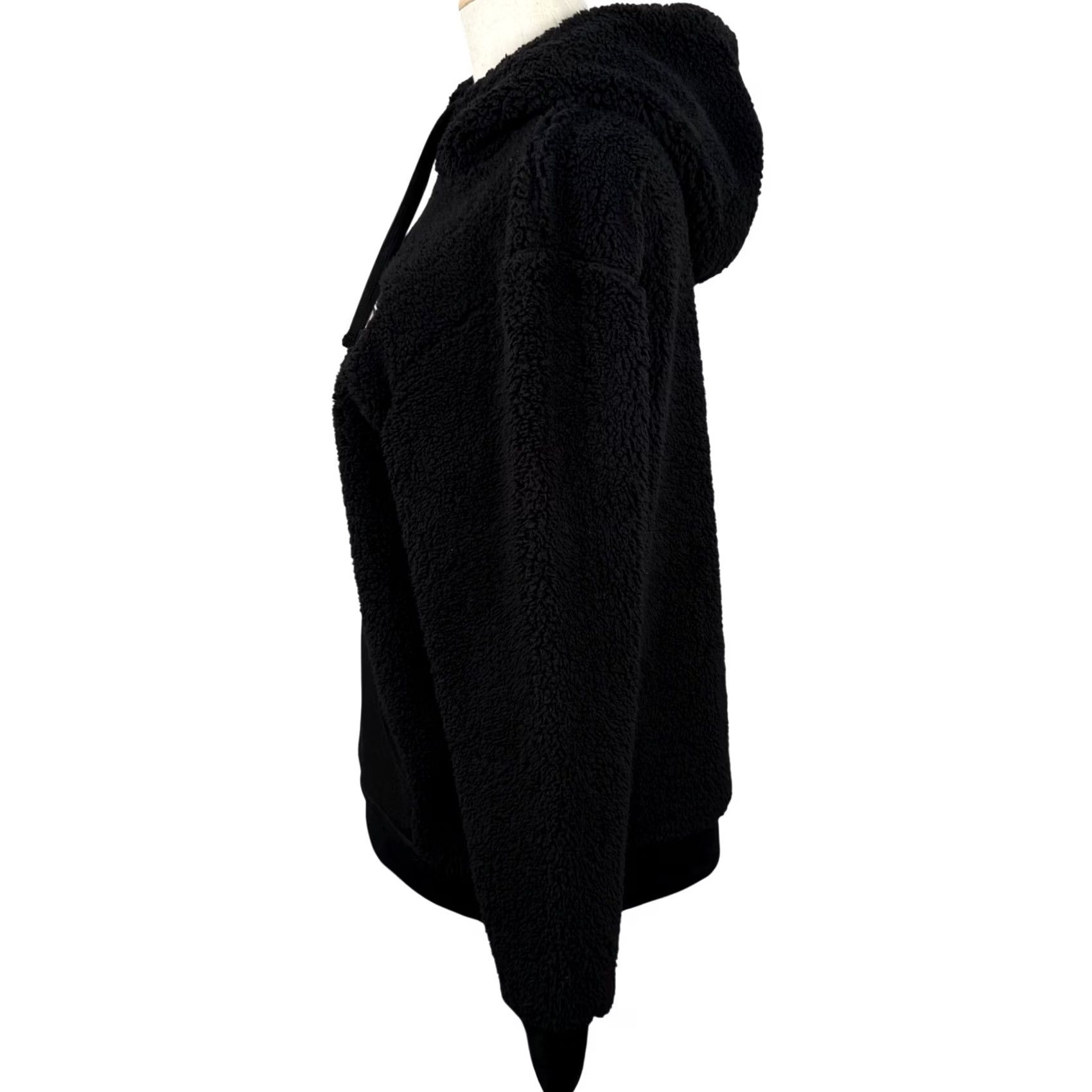 Vintage Artisans Black Fuzzy Sherpa Hoodie M Neutral Kangaroo Pocket Vacation Souvenir Size US M / EU 48-50 / 2 - 2 Thumbnail