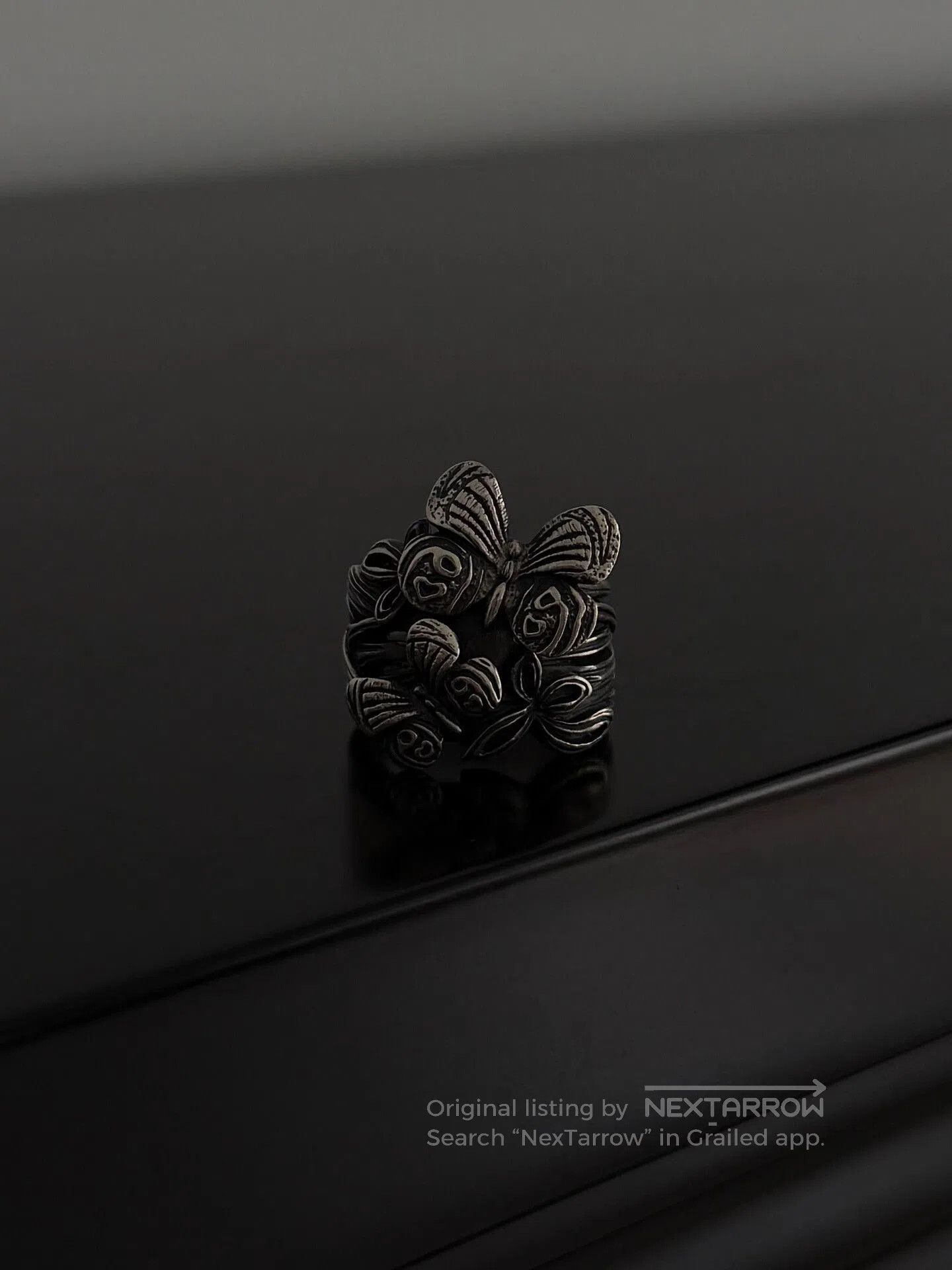 Jean Paul Gaultier Jean Paul Gaultier Butterfly Band Ring. Size ONE SIZE - 3 Thumbnail