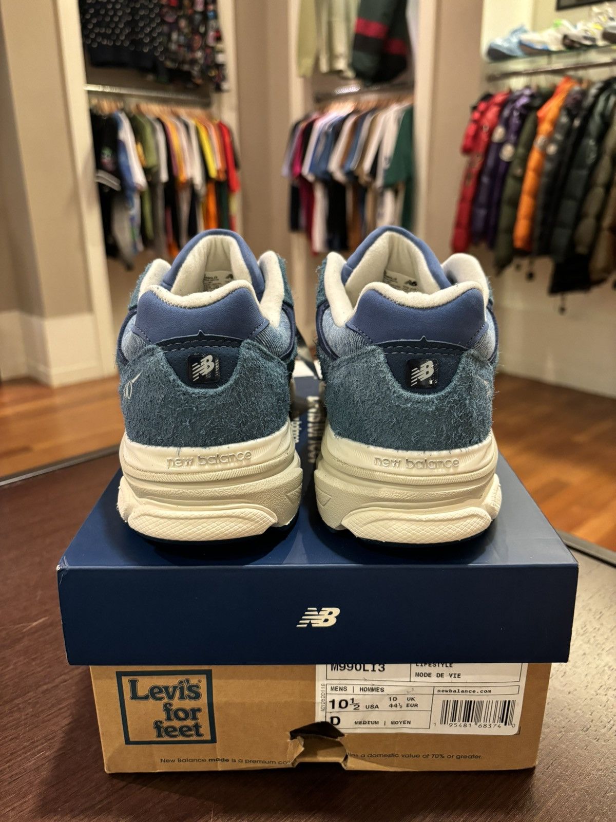 Levi's × New Balance New Balance 990v3 MiUSA Levi's Denim Size US 10.5 / EU 43-44 - 6 Thumbnail