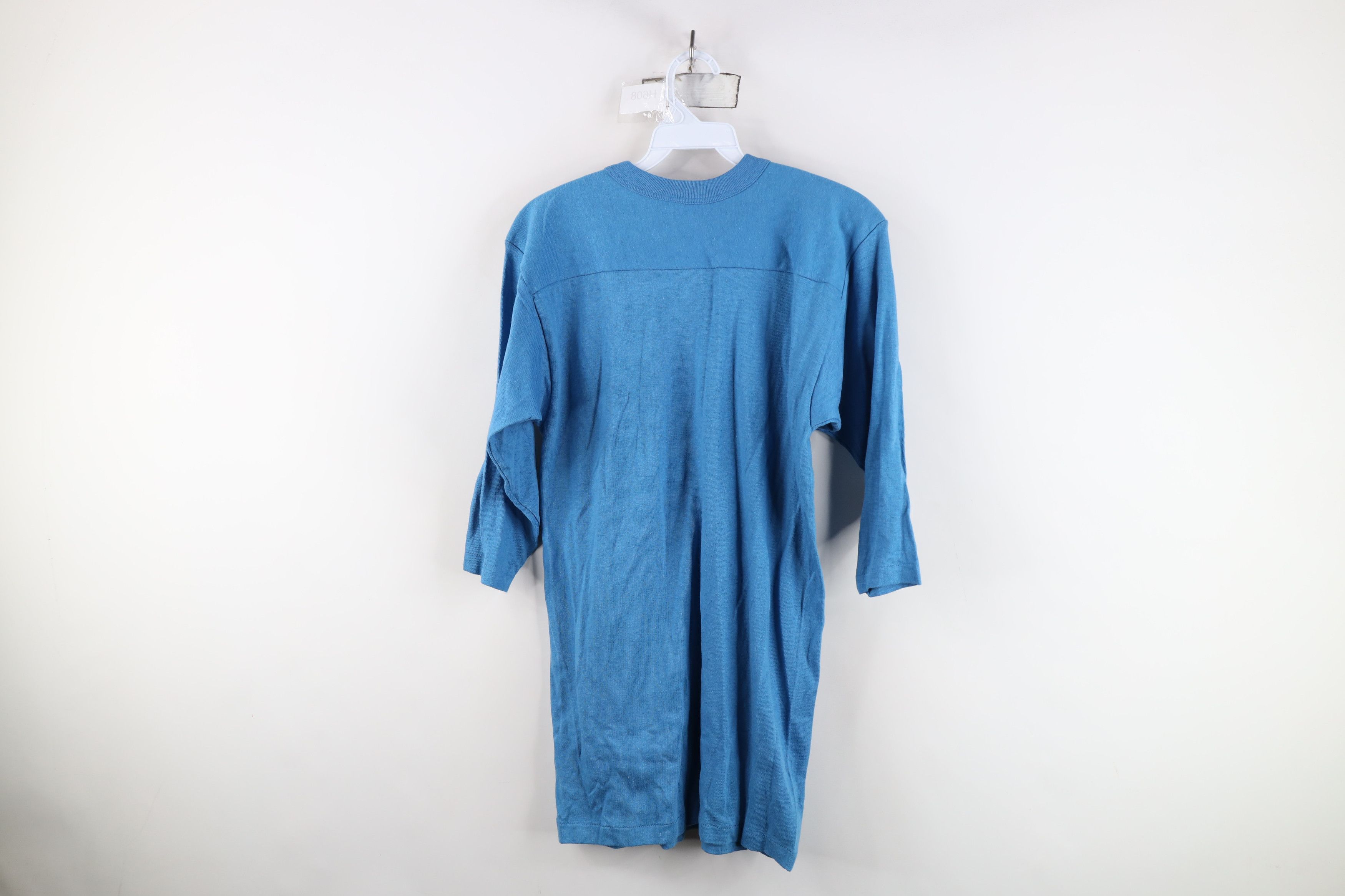 Vintage Vintage 60s 70s Cotton Knit Football Jersey T-Shirt Blue USA Size US S / EU 44-46 / 1 - 10 Thumbnail
