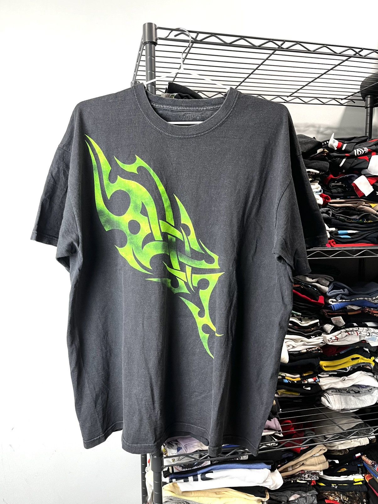 Vintage Vintage Acid Abstract Y2K Art T Shirt Lsd number nine Size US XL / EU 56 / 4 - 1 Thumbnail