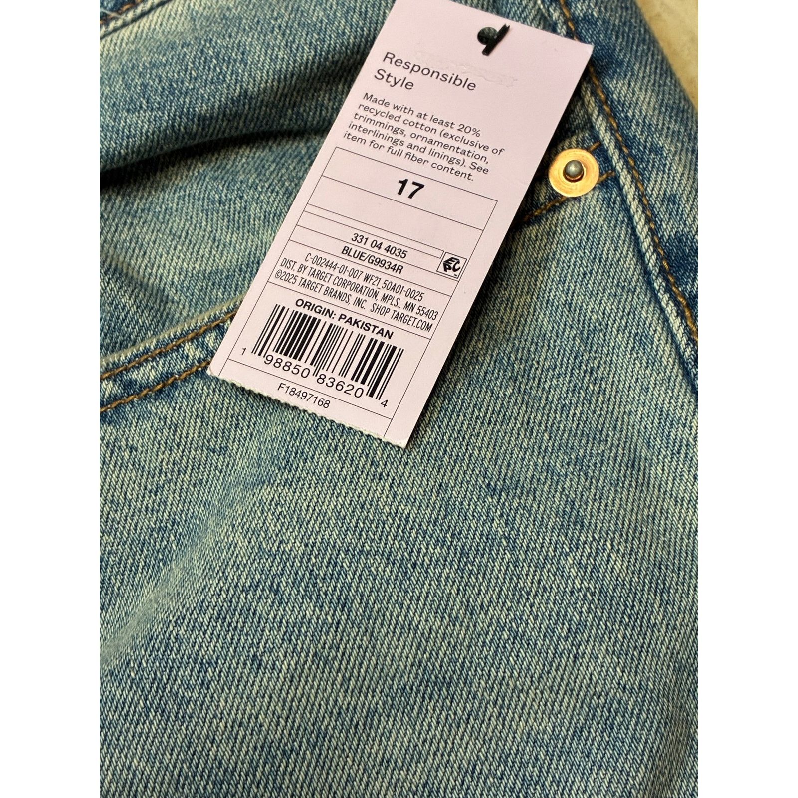 The Unbranded Brand Low-Rise Baggy Jeans Size 17/R Light Blue Inseam 17/31” Size 31" - 5 Thumbnail