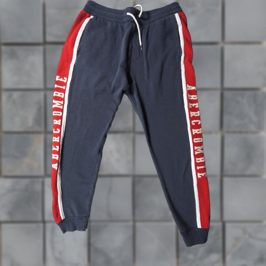 Abercrombie & Fitch Abercrombie & Fitch Sweatpants Womens Medium Blue Joggers Fleece Drawstring Size 32" / US 10 / IT 46 - 1 Thumbnail