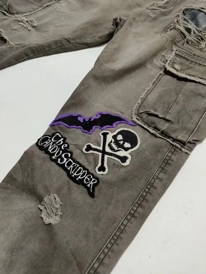 Japanese Brand Candy Stripper Japan Streetwear Distressed Pant Trouser Size US 32 / EU 48 - 6 Thumbnail