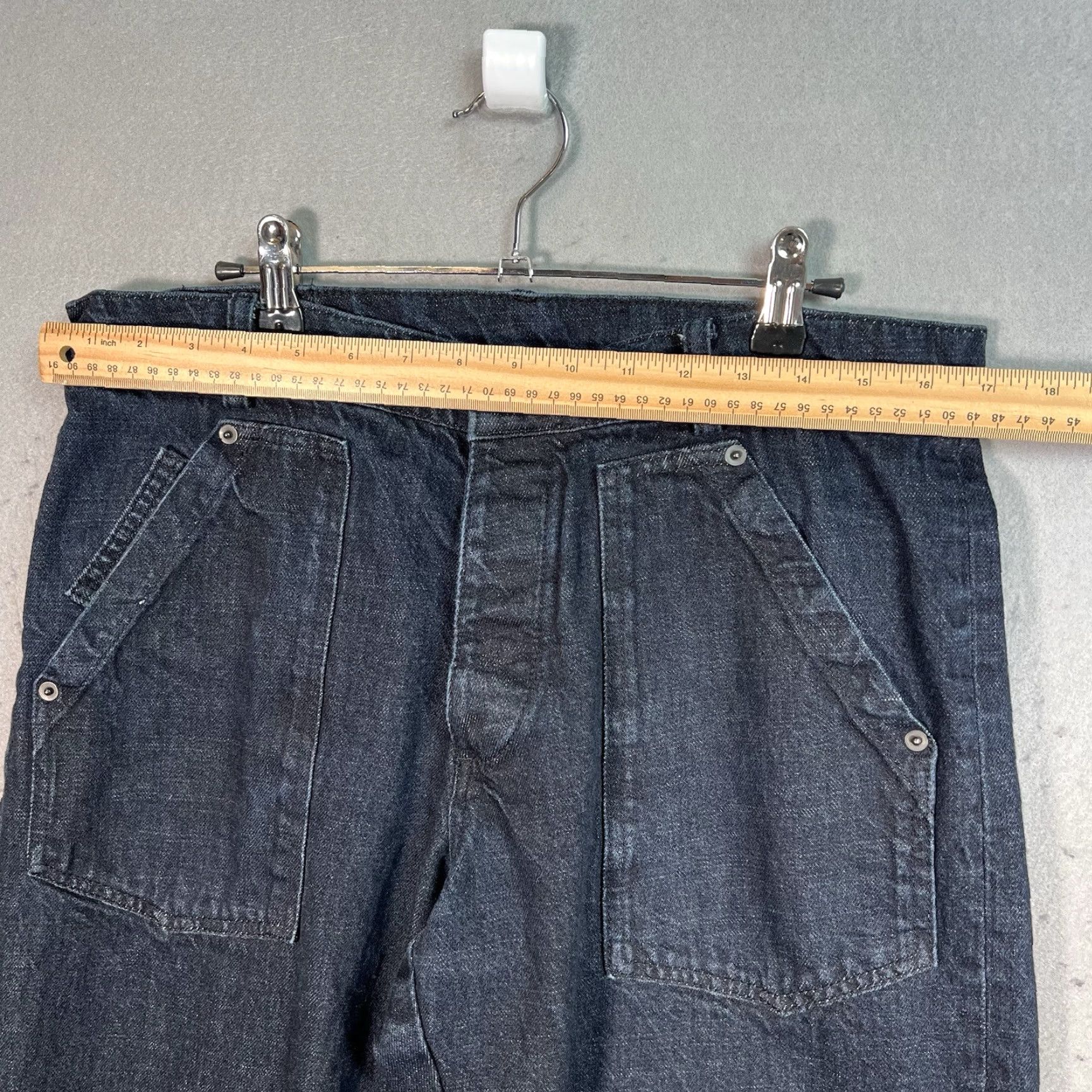 Zara VINTAGE Zara Jeans 34 x 29 Blue Dark Wash Denim Straight Womens Size 24" / US 00 / IT 34 - 2 Thumbnail