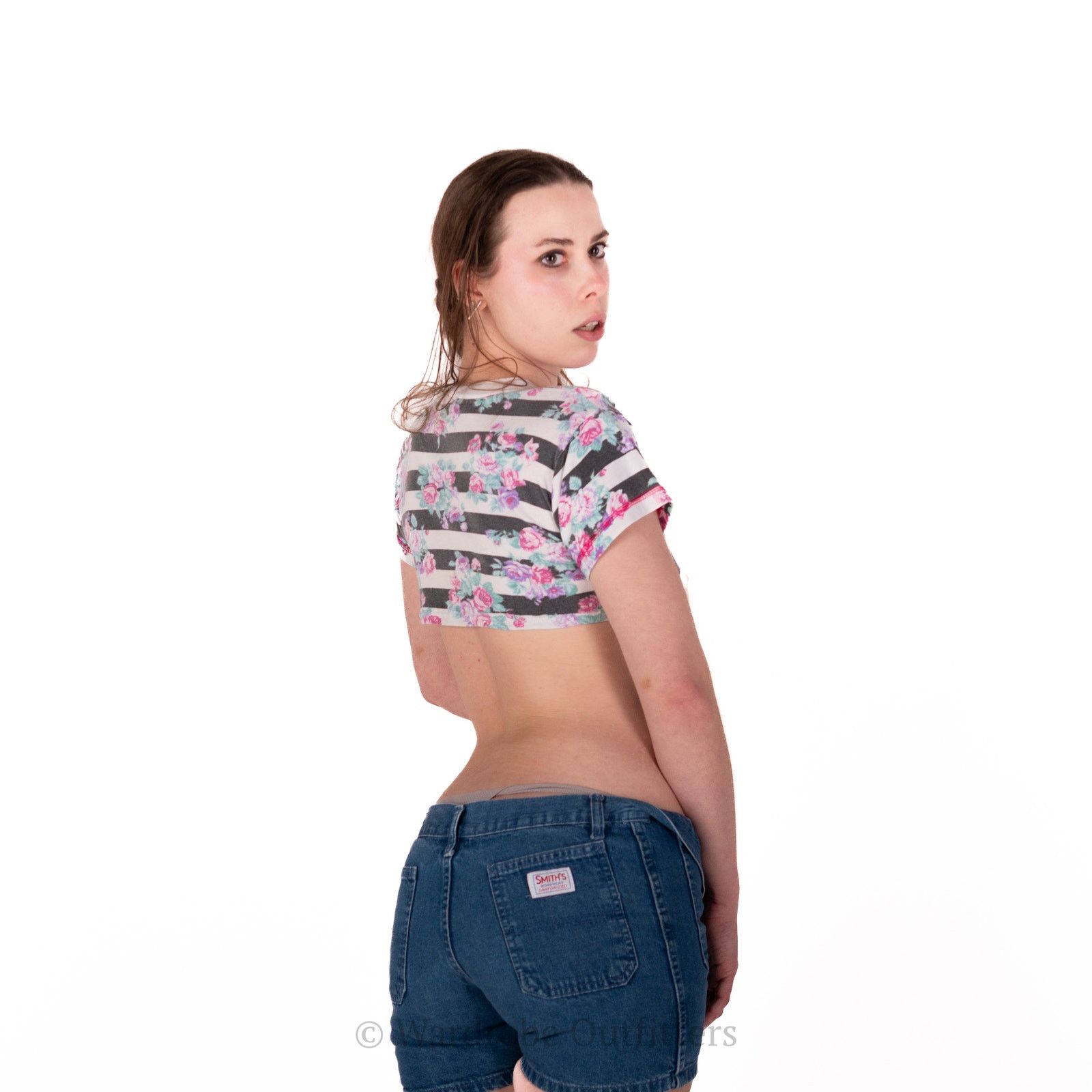 Vintage Vintage 90s Micro Cropped Tee Shirt Size S / US 4 / IT 40 - 4 Thumbnail