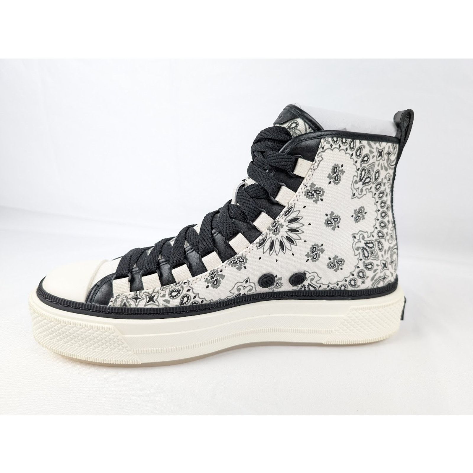Amiri o1rshd1 Bandana MA Court High Sneakers in White/Black Size US 13 / EU 46 - 10 Thumbnail