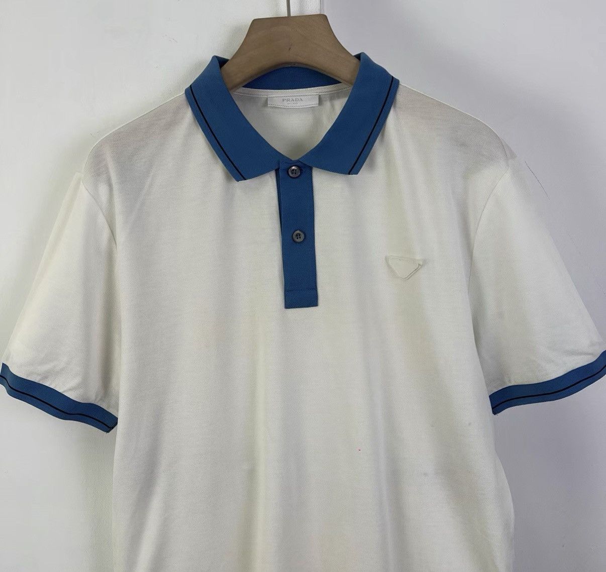 Prada Prada Lapel Triangle Logo Short Sleeve K12 Size US XXL / EU 58 / 5 - 4 Thumbnail