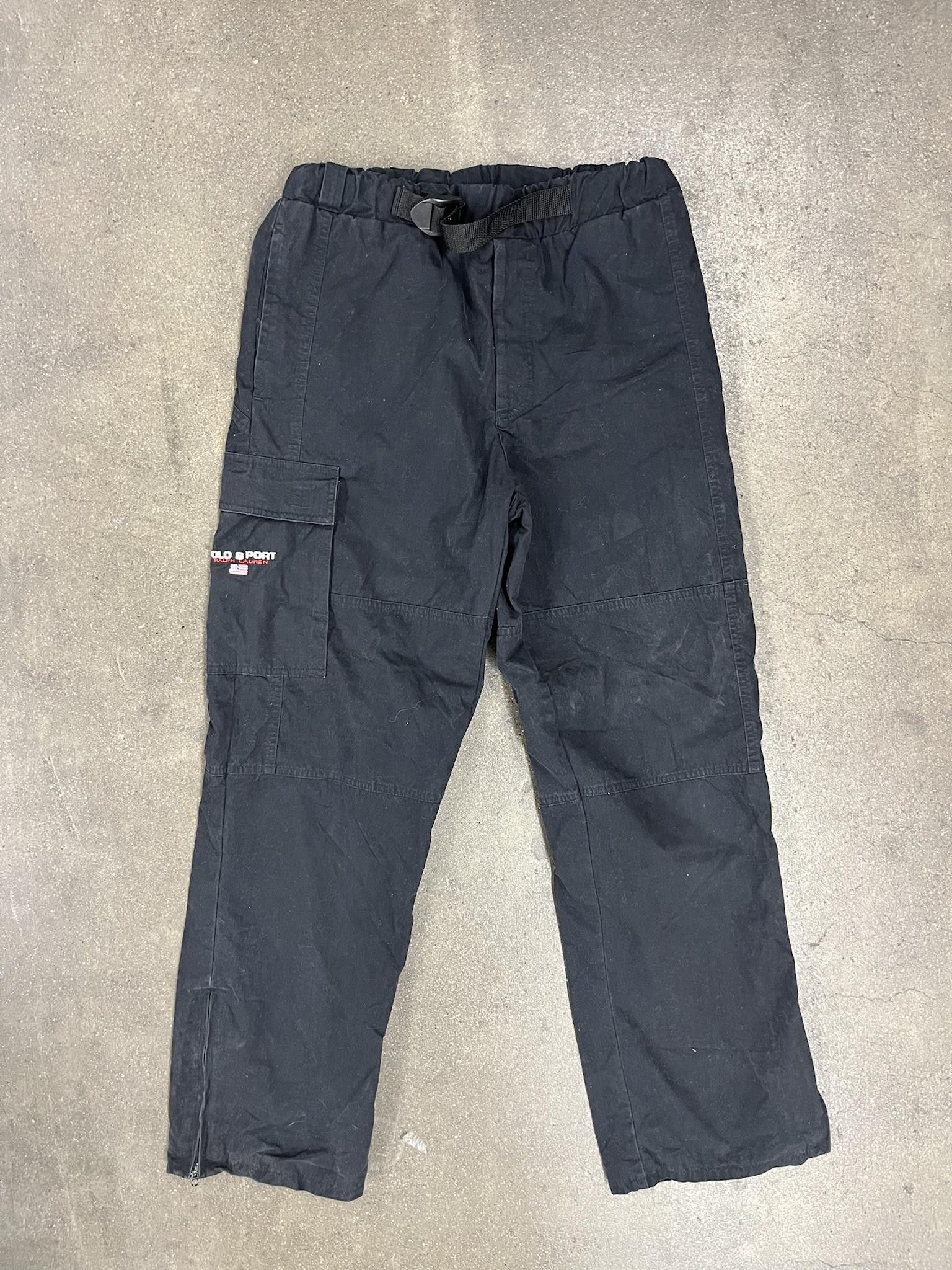 Polo Ralph Lauren × Vintage 1990's Polo Sport Fleece Lined Cargo Pants Size US 32 / EU 48 - 1 Thumbnail