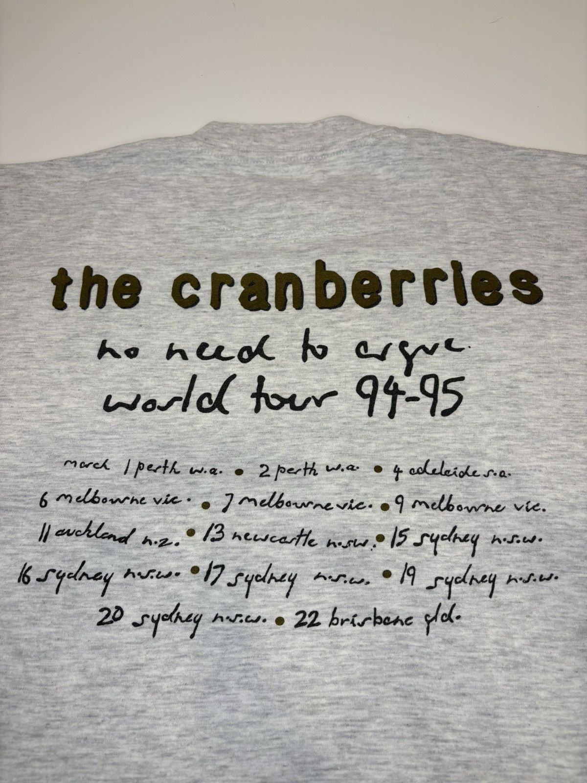 Vintage 1994 1995 The Cranberries Tour T-Shirt size L