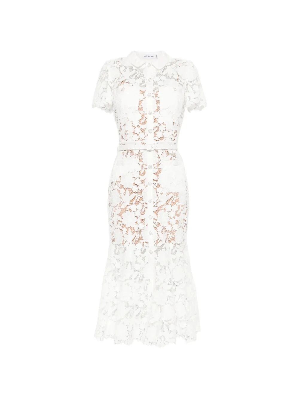 Self-Portrait Lace Collared Midi Dress Size M / US 6-8 / IT 42-44 - 1 Thumbnail