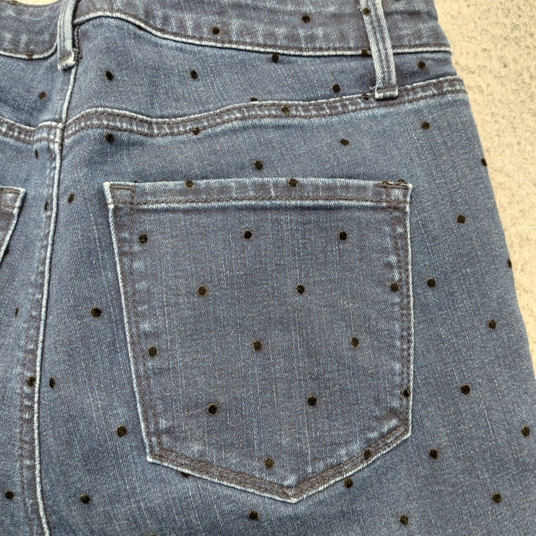 Talbots Talbots Jeans Women’s Size 10 Blue Polka Dots High Waist Jegging Ankle Flawless Size 32" / US 10 / IT 46 - 4 Thumbnail