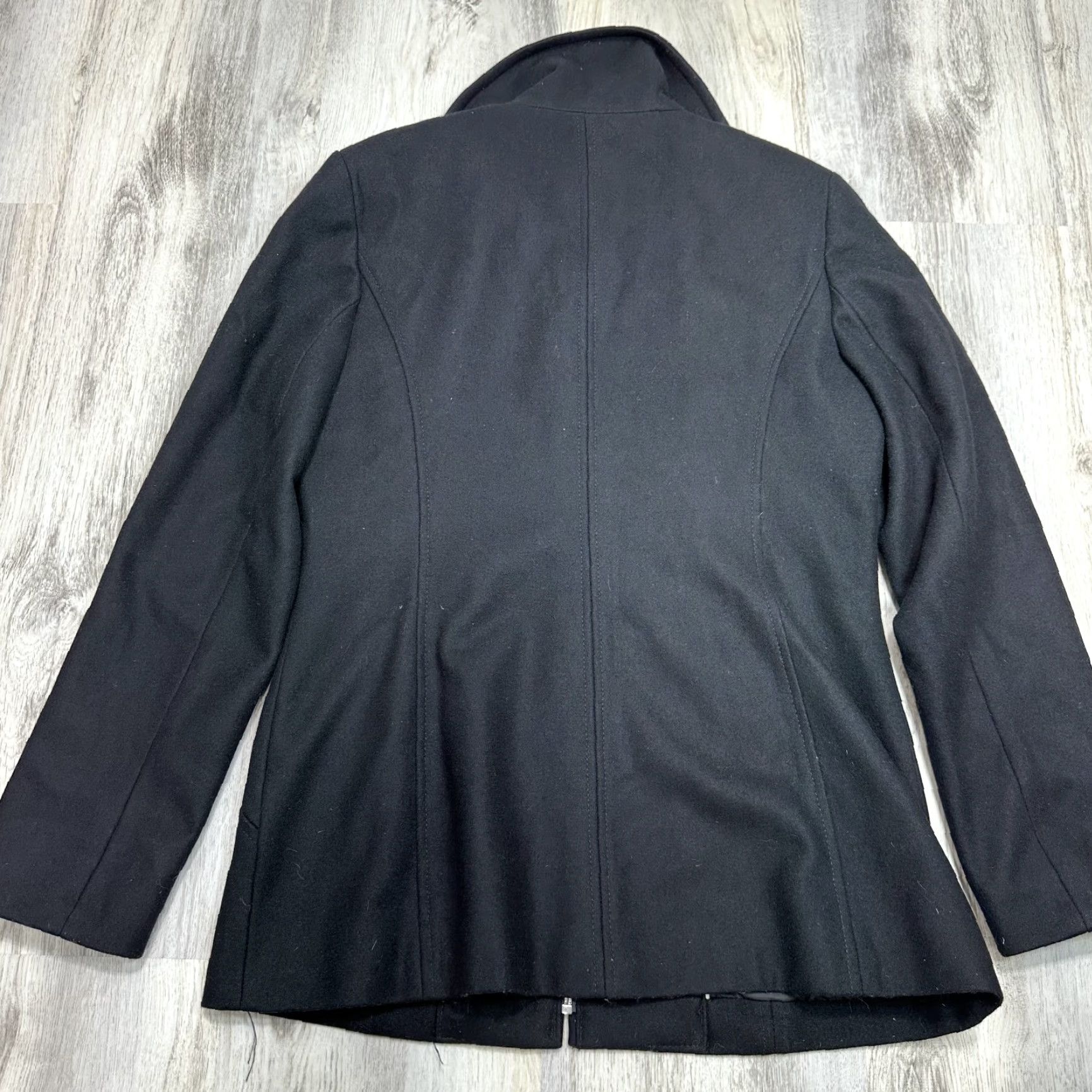 Nautica Nautica Black Wool Blend Coat Jacket Zip Up Lined Women's M Casual Overcoat Size M Size M / US 6-8 / IT 42-44 - 3 Thumbnail