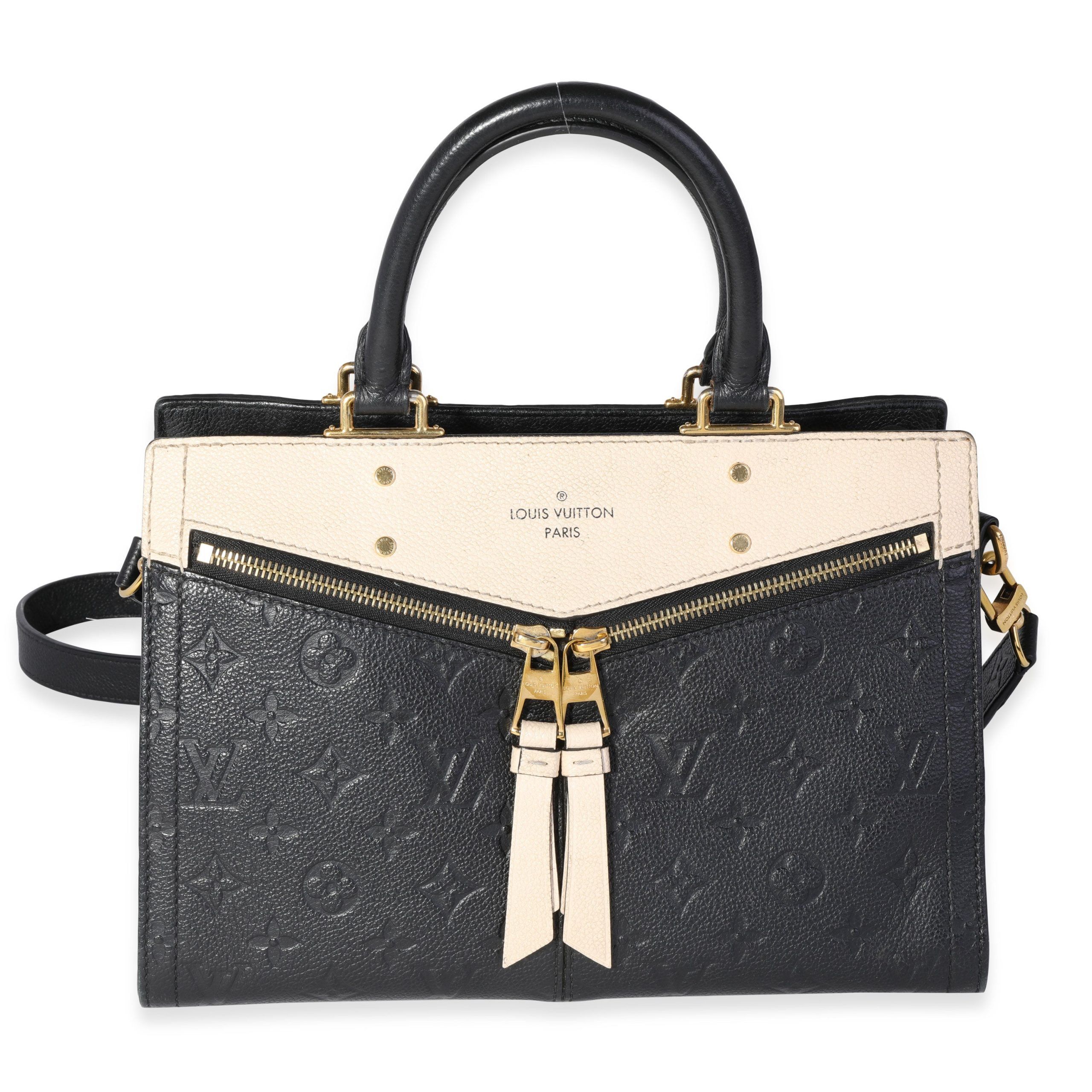 image of Louis Vuitton Black & Creme Empreinte Leather Sully Pm, Women's