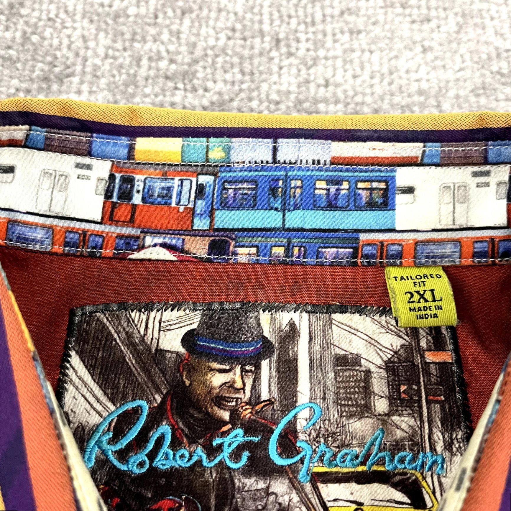 Robert Graham Robert Graham Shirt Mens 2XL Tailored Multi Striped Flip Cuff Button Up Party Multicolor Size US XXL / EU 58 / 5 - 3 Thumbnail