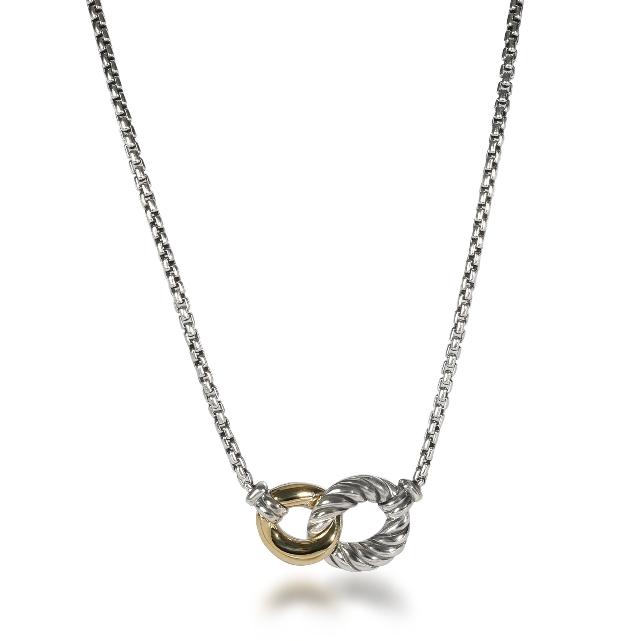 image of David Yurman Belmont Necklace In 18K Yellow Gold/sterling Silver, Women's
