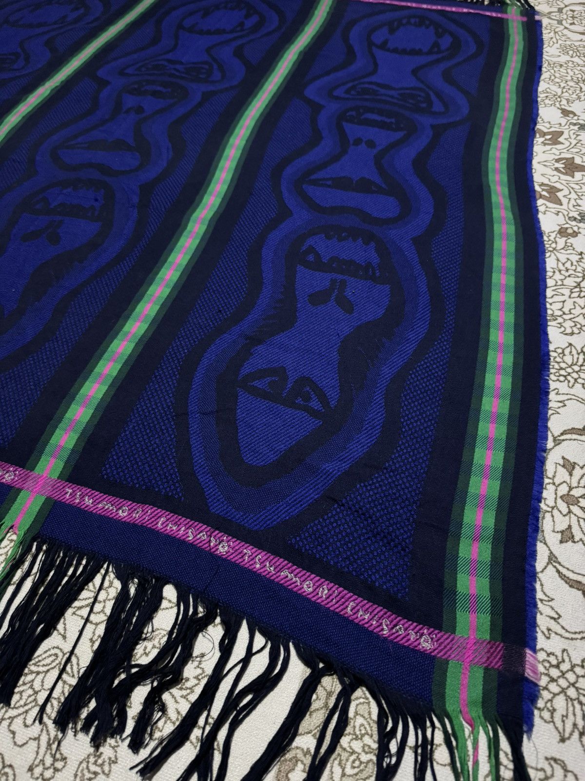 Issey Miyake × Tsumori Chisato OG Issey Miyake Designer Mohair Scarves/ Small Blanket Art Size ONE SIZE - 3 Thumbnail
