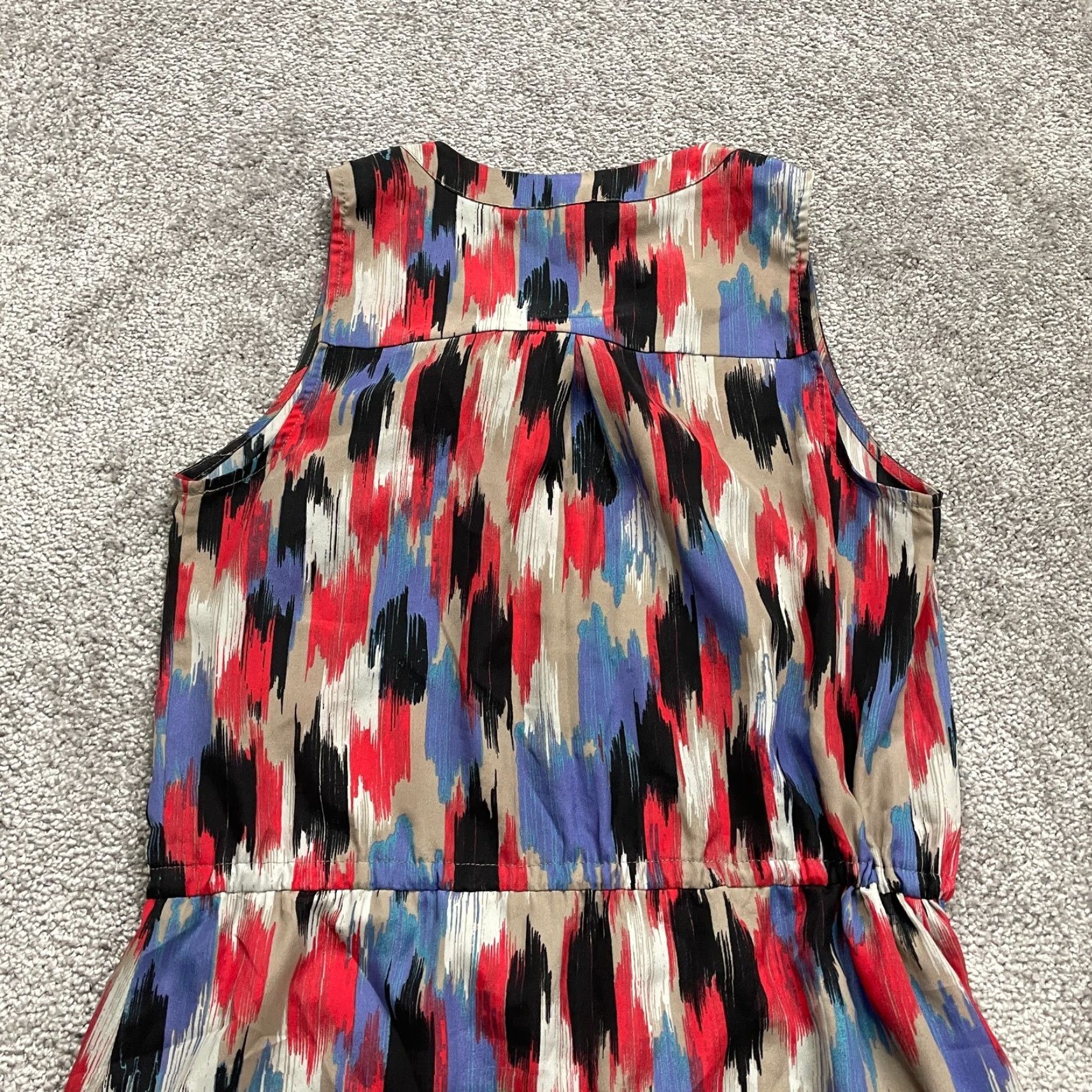 AQUA Aqua By Bloomingdale's Dress Women XS Multi Sleeveless Button Down Belted Sheath Size XS / US 0-2 / IT 36-38 - 3 Thumbnail