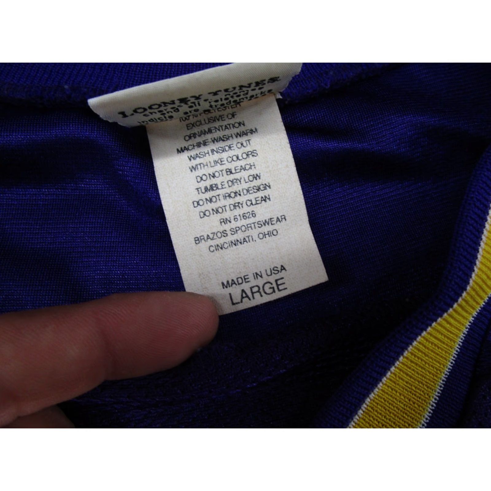 Vintage VINTAGE Warner Bros. Purple Hockey Jersey Unisex Adults L 90s Tweety Bird Looney Tunes Size L UV? Size US L / EU 52-54 / 3 - 5 Thumbnail