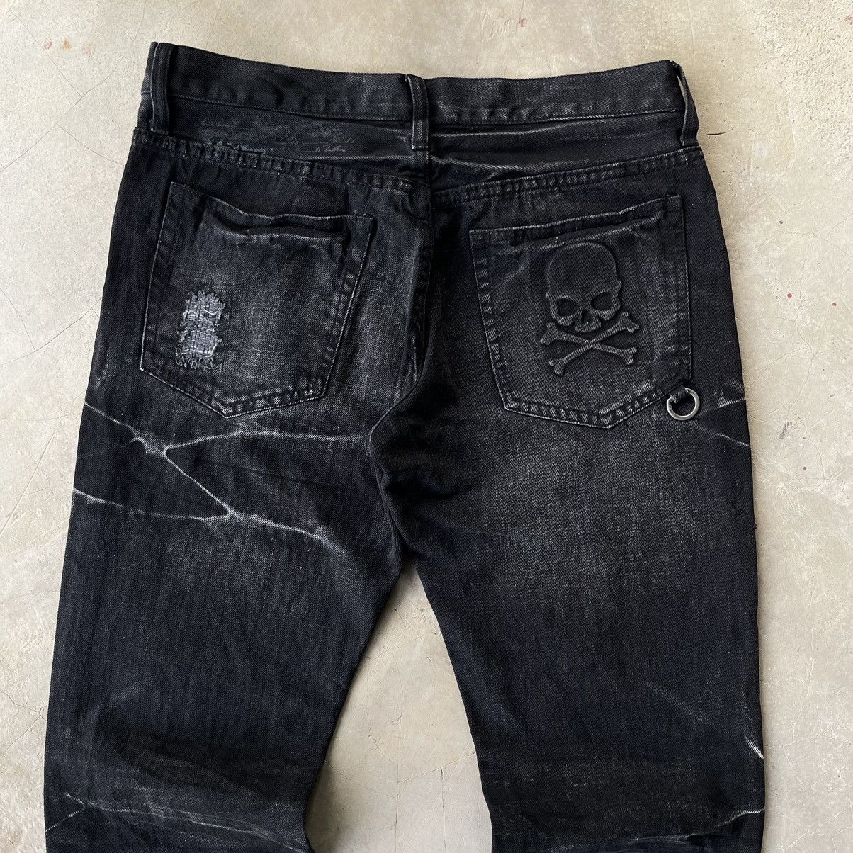 Le Grande Bleu (L.G.B.) IN THE ATTIC ARCHIVE GOTHIC PUNK CROSS POEM BLACK DENIM JEAN Size US 32 / EU 48 - 21 Thumbnail