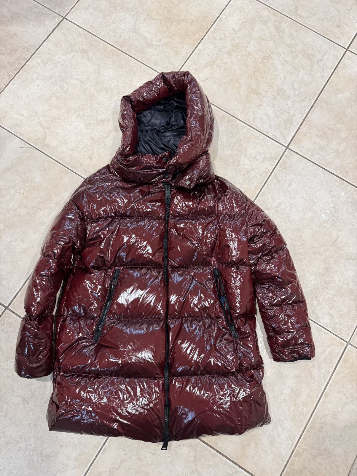 Herno Herno Glossy Lacquer Nylon Puffer Burgundy Puffer Jacket Size M / US 6-8 / IT 42-44 - 3 Thumbnail