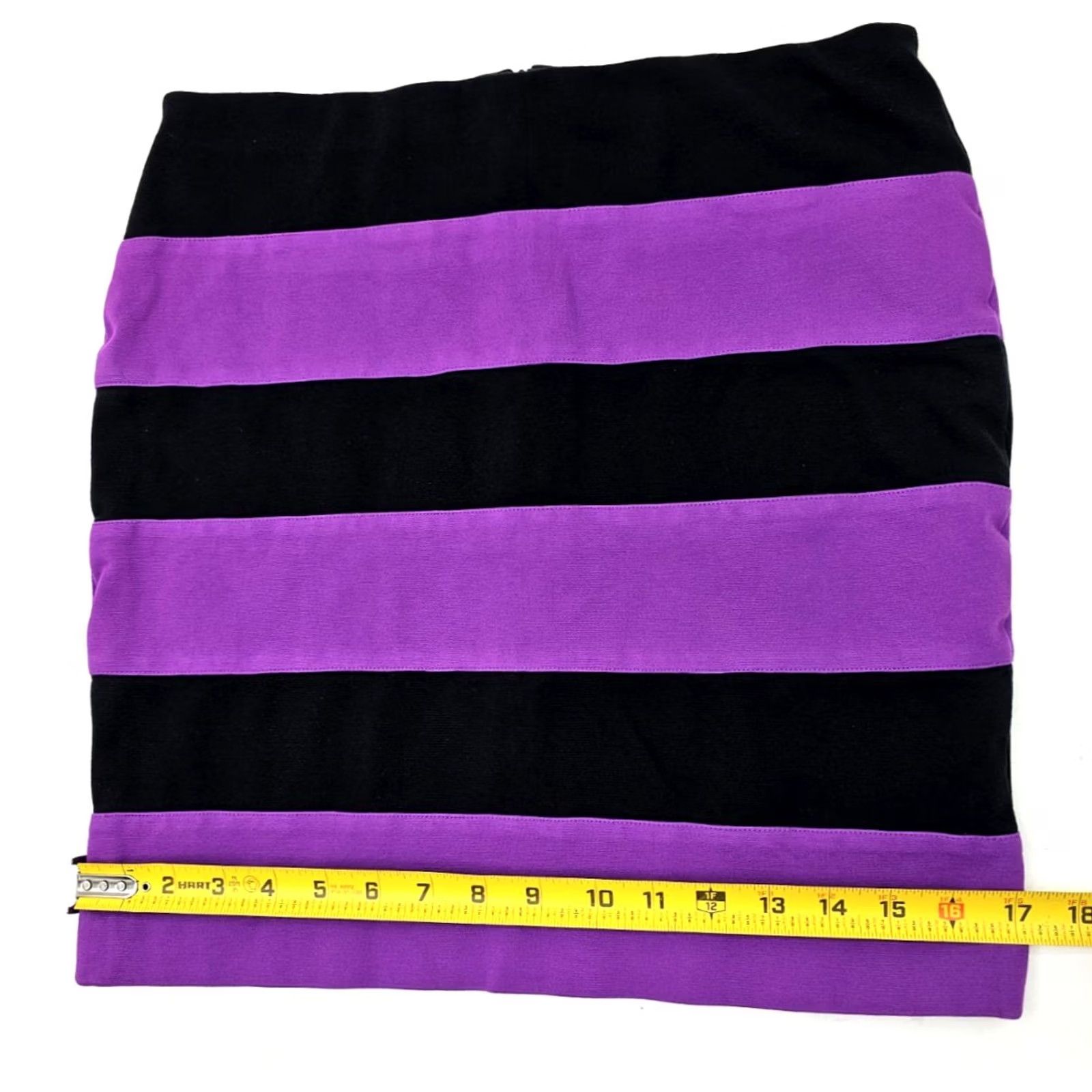 Ann Taylor VINTAGE Ann Taylor Skirt Womens 4 Knee Length Black Purple Stretch Pencil 30x17 EUC Size 27" / US 4 / IT 40 - 2 Thumbnail