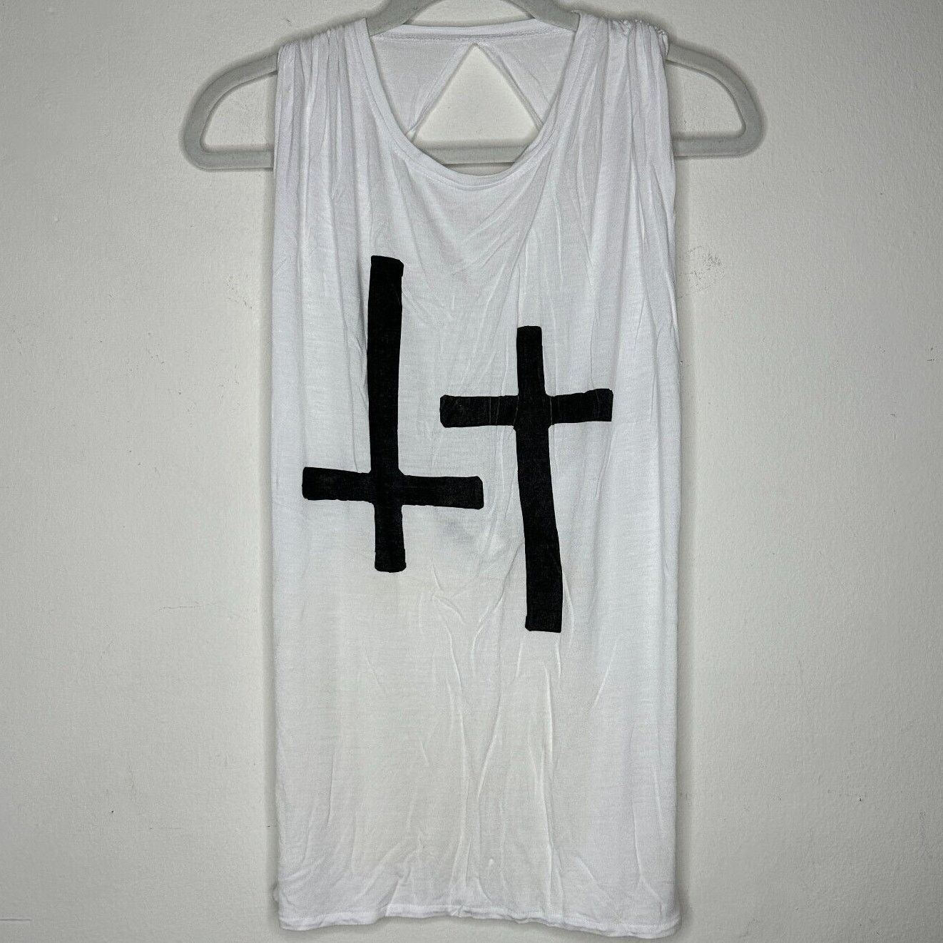 Other RARE Stylestalker White Crew Cross Twisted Open Back Tee 8 Size M / US 6-8 / IT 42-44 - 1 Thumbnail