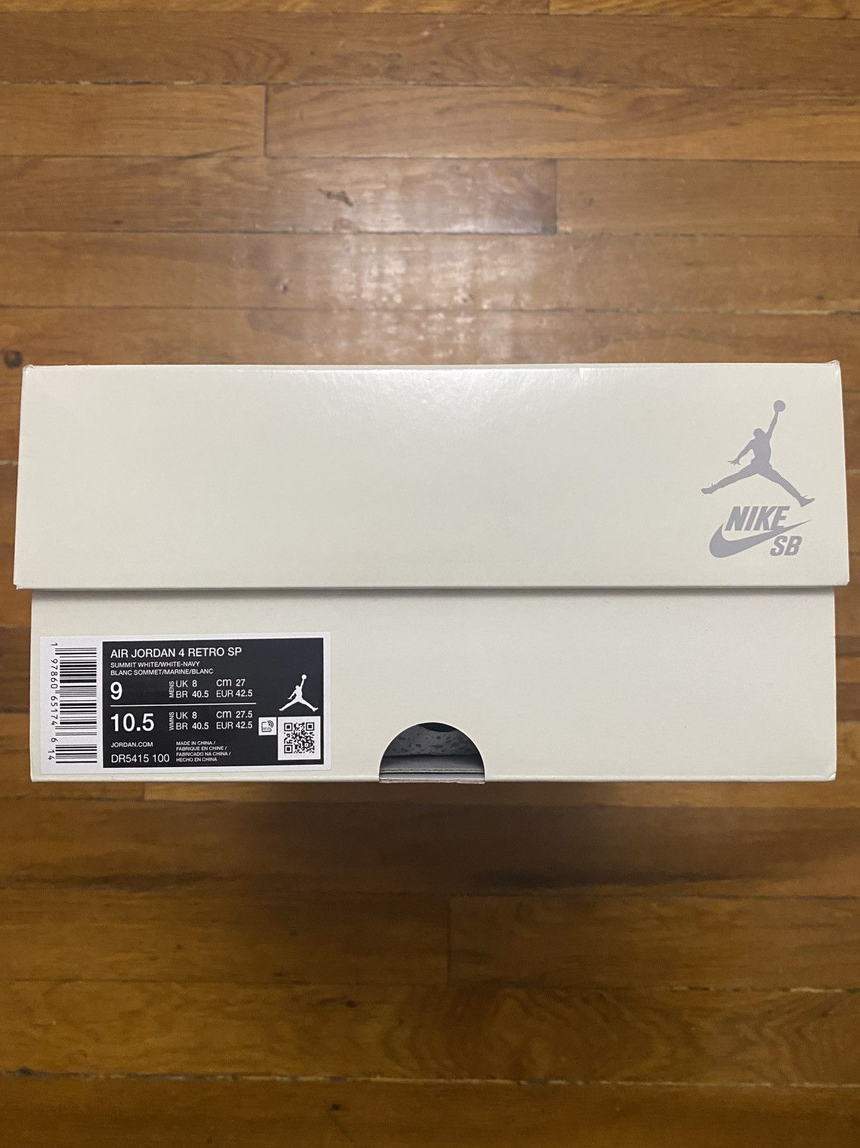 Jordan Brand Size 9M/10.5W - Air Jordan 4 Retro SB White Navy Blue Size US 9 / EU 42 - 10 Thumbnail