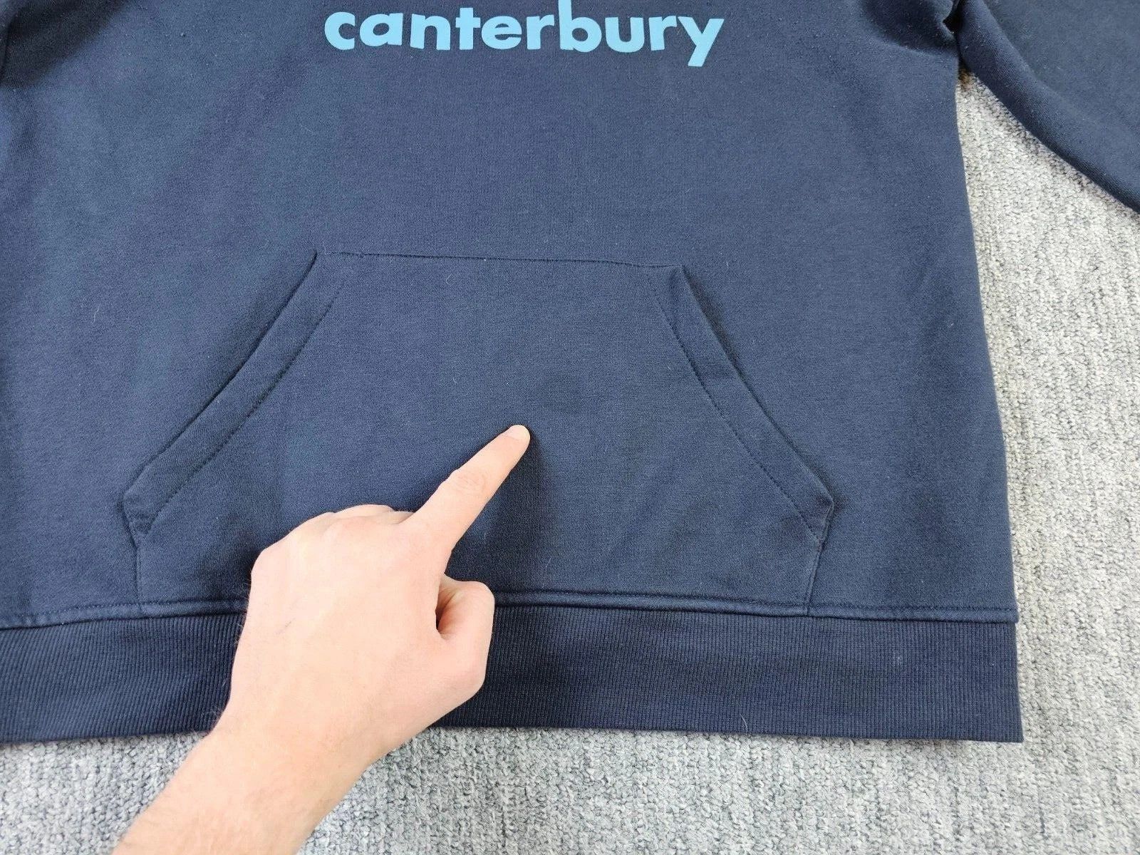 Canterbury of New Zealand Canterbury CCC Rugby Hoodie Navy Pink Logo Boys XL Fleece Size US XL / EU 56 / 4 - 6 Thumbnail