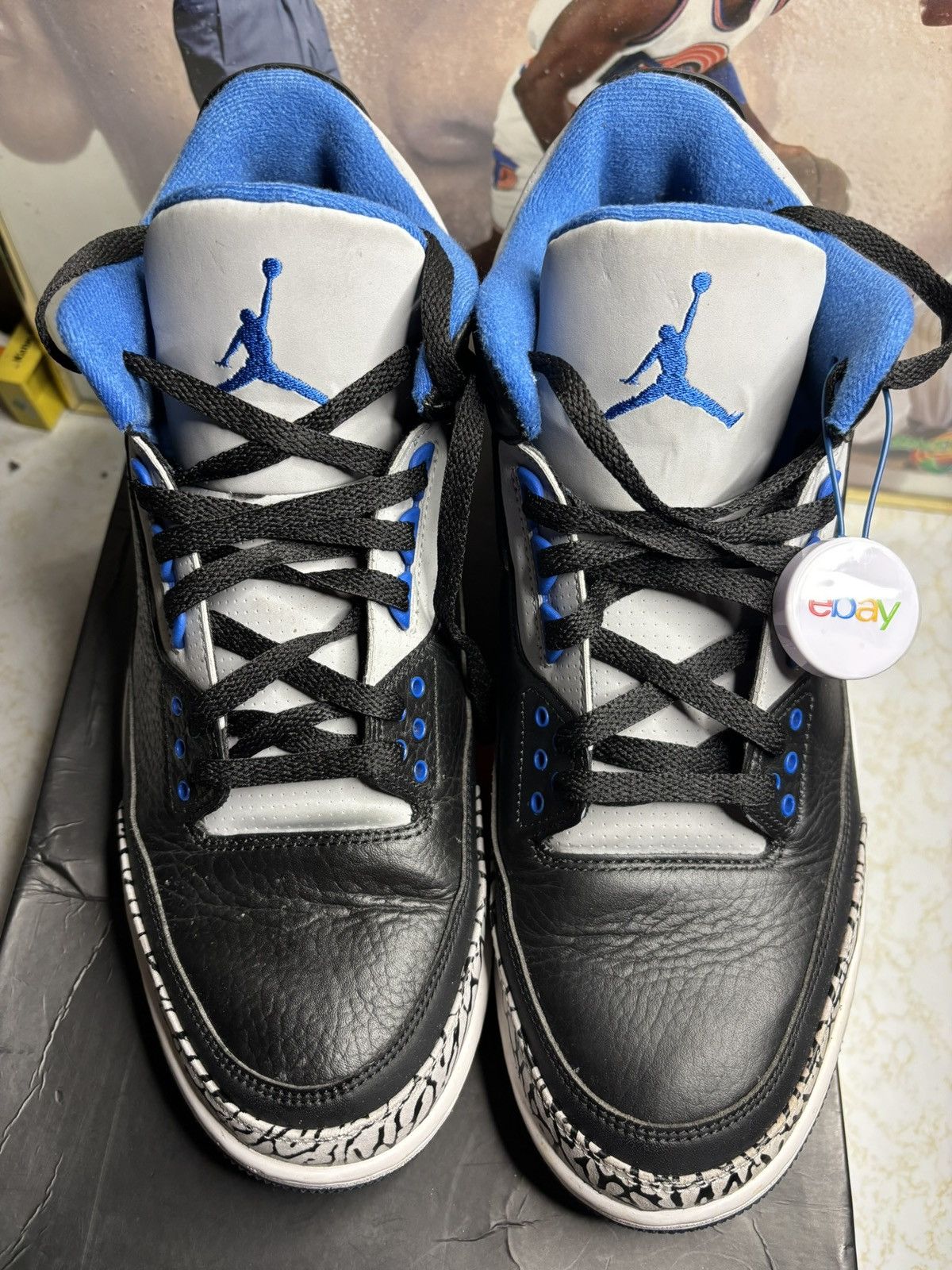 Jordan Brand Jordan Retro 3 ‘sport blue’ Size US 12 / EU 45 - 2 Thumbnail