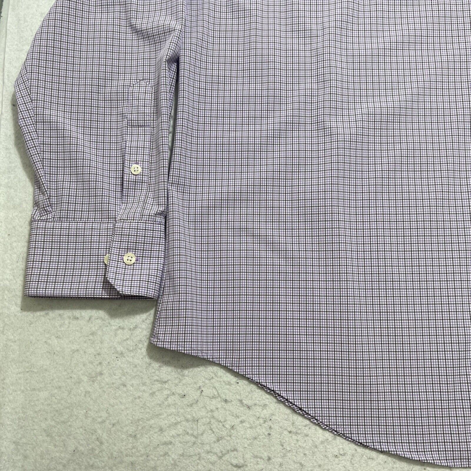 Kirkland Signature Kirkland Signature Button Up Shirt Purple Grid Striped Size US XXL / EU 58 / 5 - 6 Thumbnail