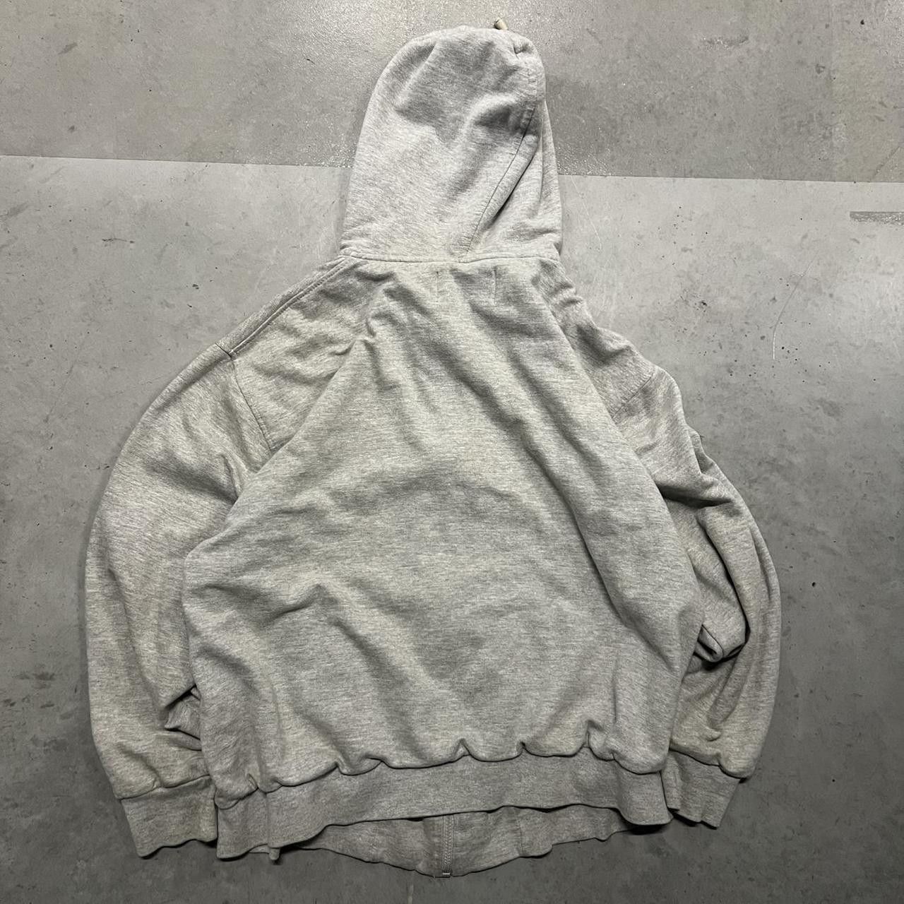 Vintage Crazy Vintage Y2K/2000s Blank Grey Thick good quality Zip up Hoodie with light staining! Size US XL / EU 56 / 4 - 3 Thumbnail