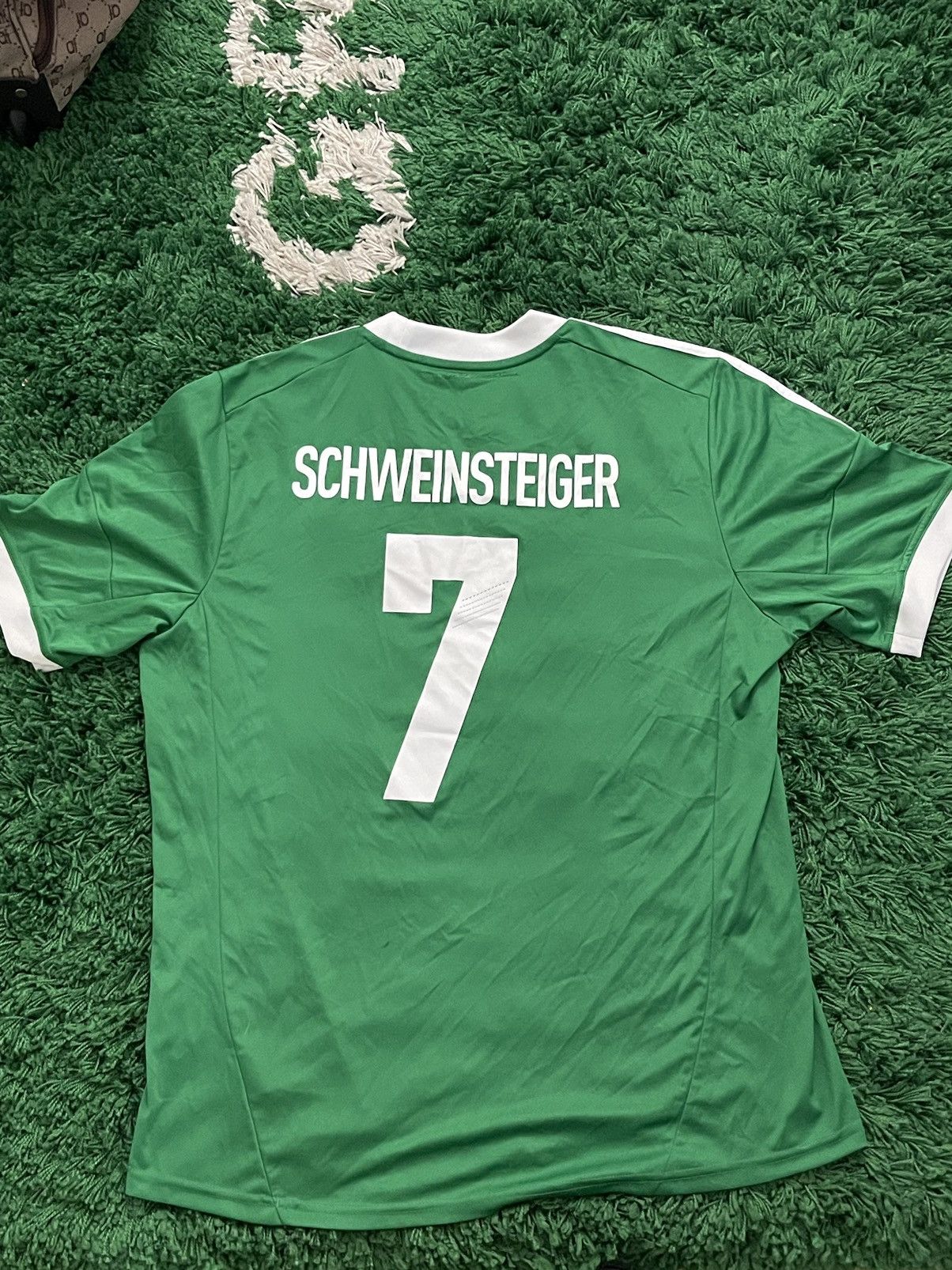 image of 2012 Germany Adidas Schweinsteiger Kit in Green, Men's (Size XL)