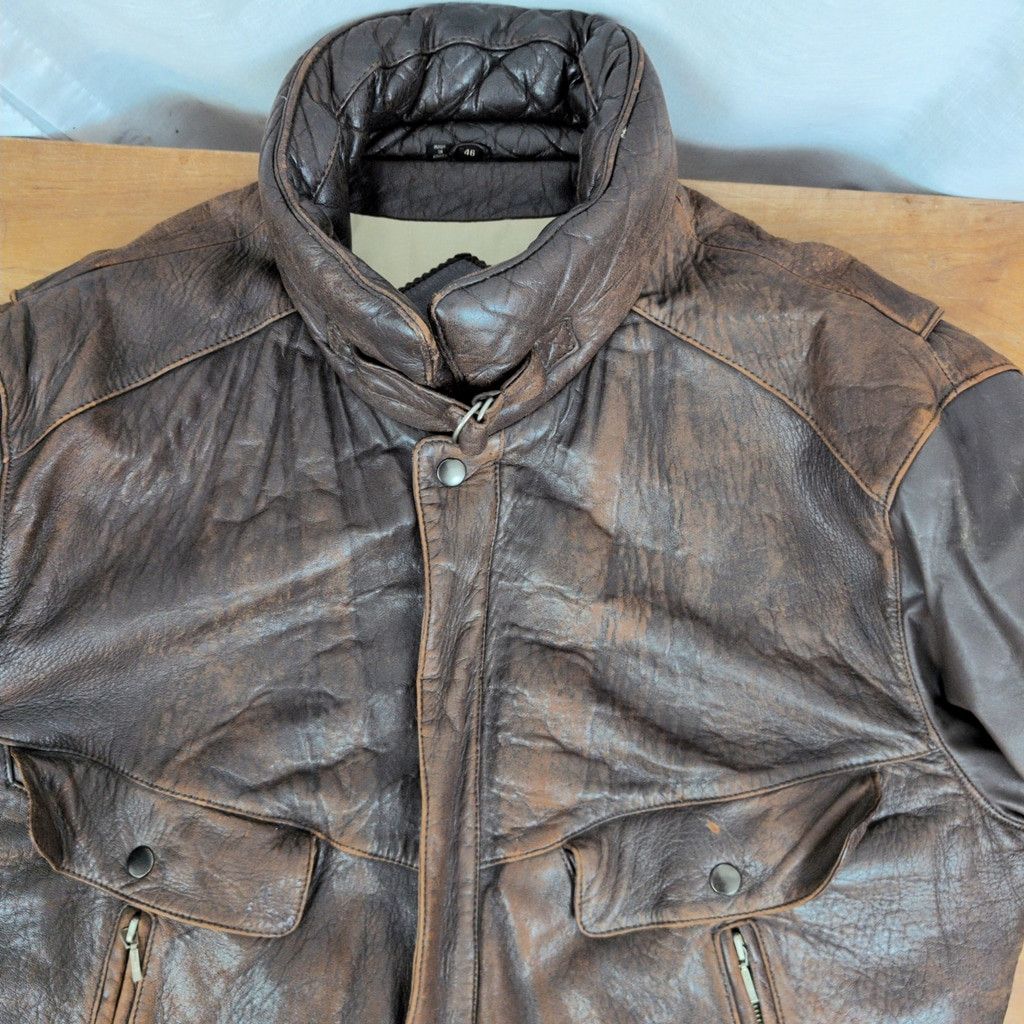 Vintage Vintage StratoJac Leather Bomber Style Jacket Size US L / EU 52-54 / 3 - 7 Thumbnail