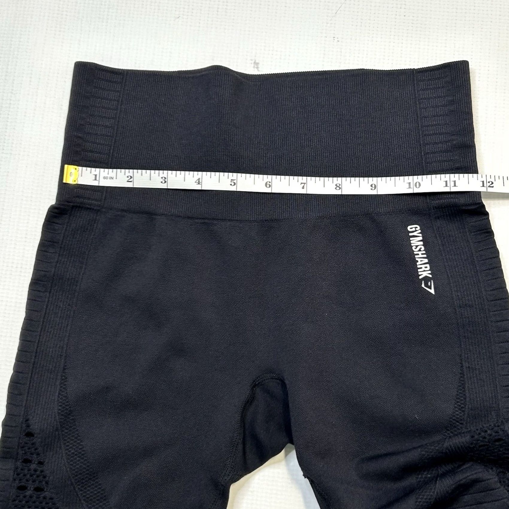 Gymshark VINTAGE Gymshark Black Leggings Cut Out Moto Womens XS 18” Inseam Crop Length Size 26" / US 2 / IT 38 - 6 Thumbnail
