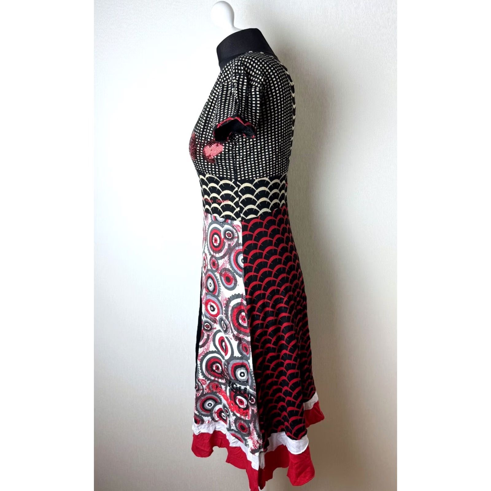 Desigual Desigual Dress Womens L A-Line Multicoloured Knee Length Day Dress Size L / US 10 / IT 46 - 3 Thumbnail