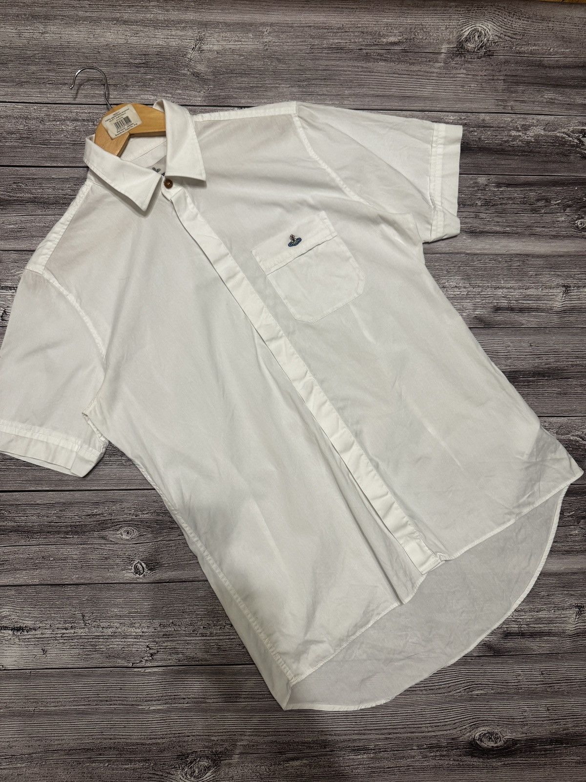 Vivienne Westwood Vivienne Westwood White Short Sleeve Button Up Shirt Orb Size US M / EU 48-50 / 2 - 2 Thumbnail