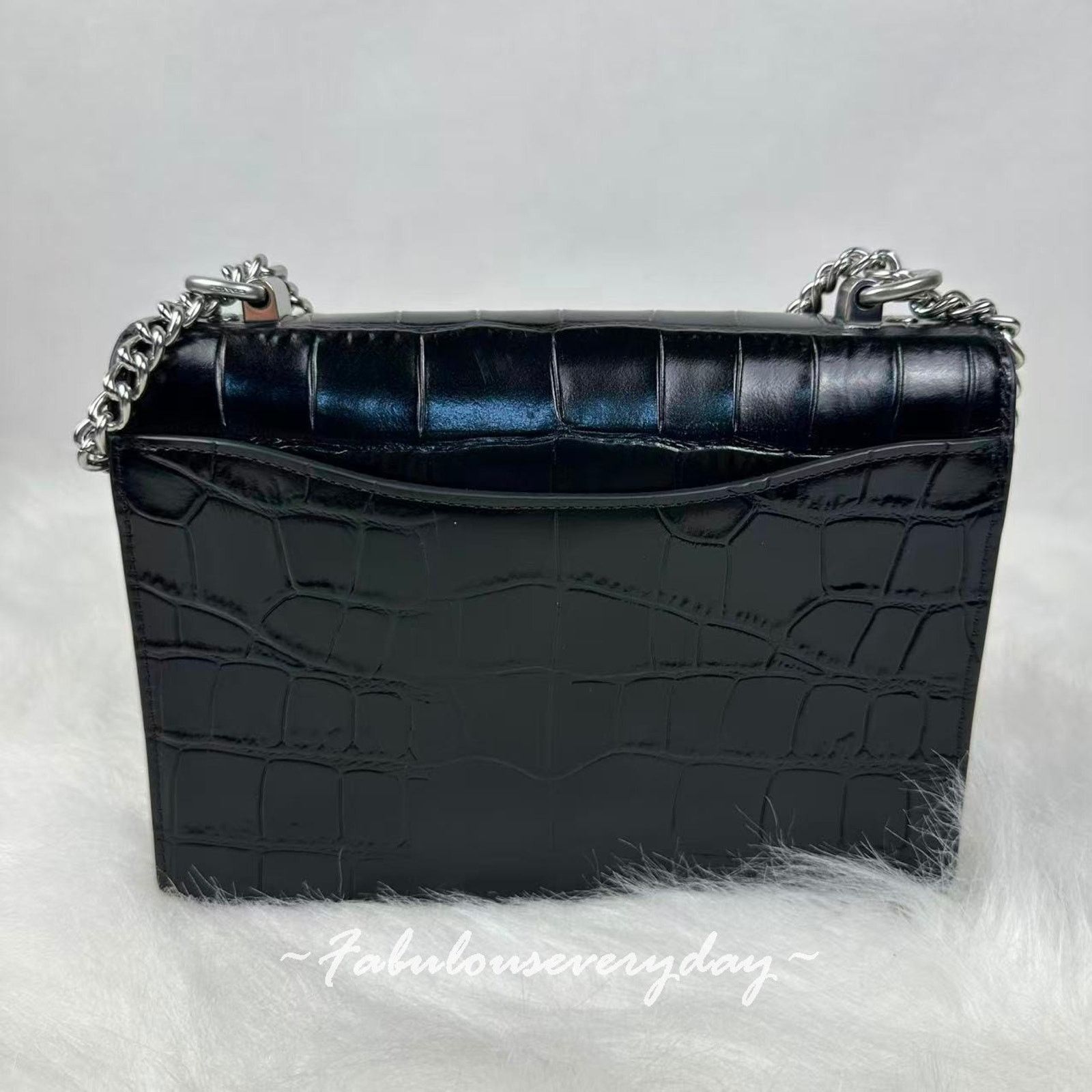 Coach Coach Klare Crossbody Bag Crocodile Leather/Black CC840 NWT Size ONE SIZE - 3 Thumbnail