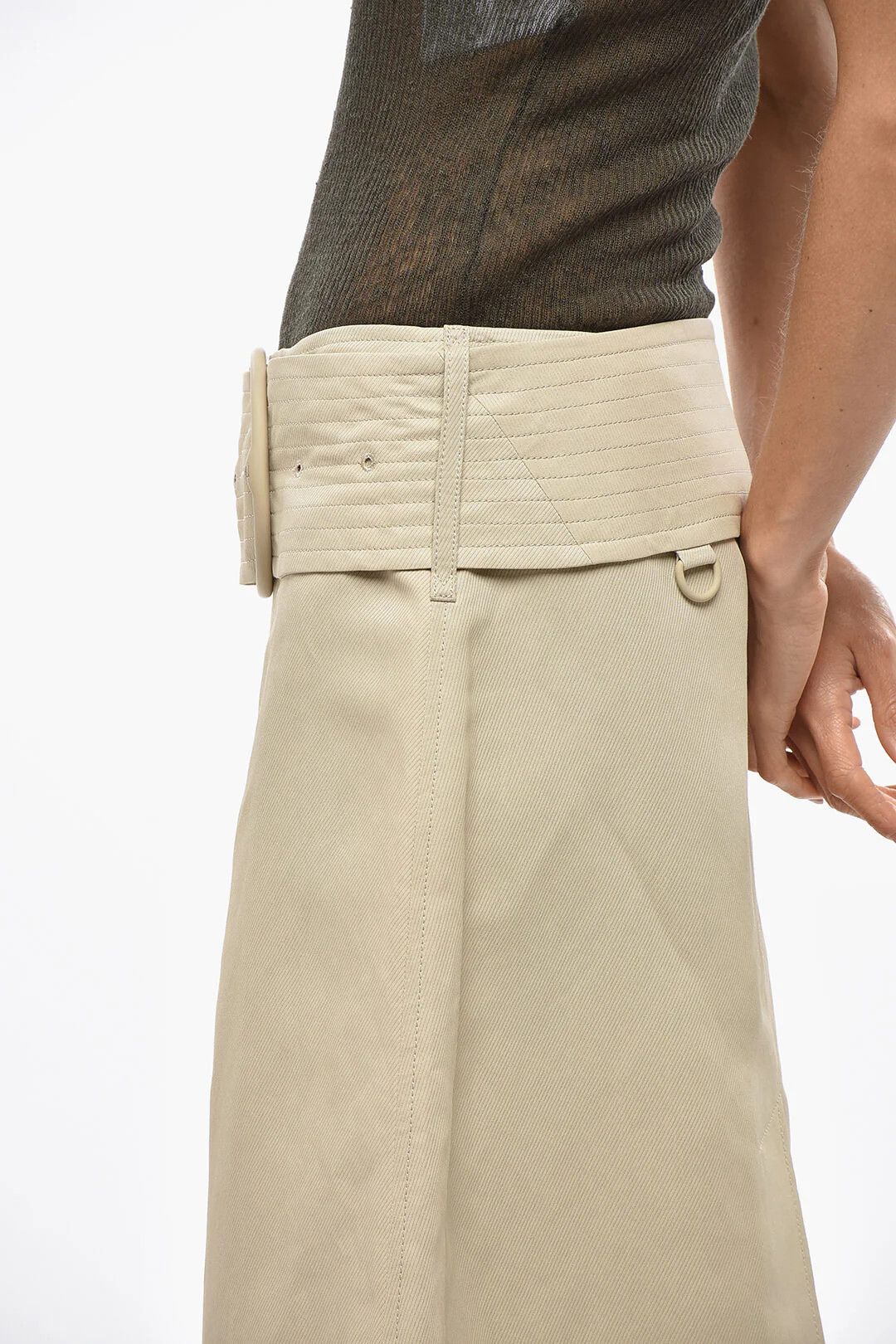 Burberry og1mm0426 Midi Wrap Skirt in Beige Size 25" / US 0 / IT 36 - 2 Thumbnail